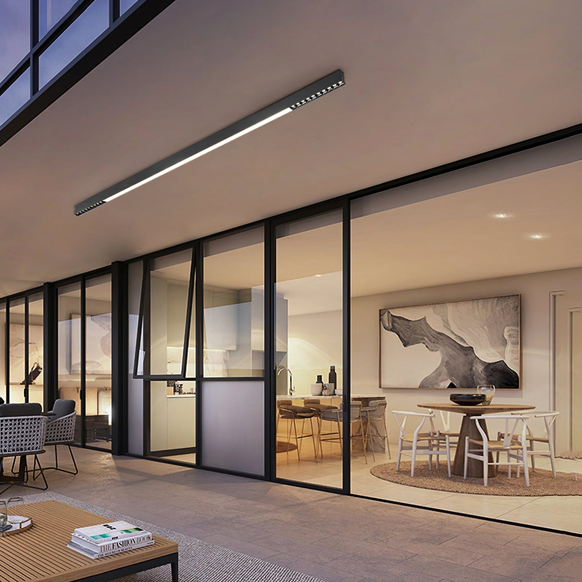 Line Modern Aluminum Floating Light