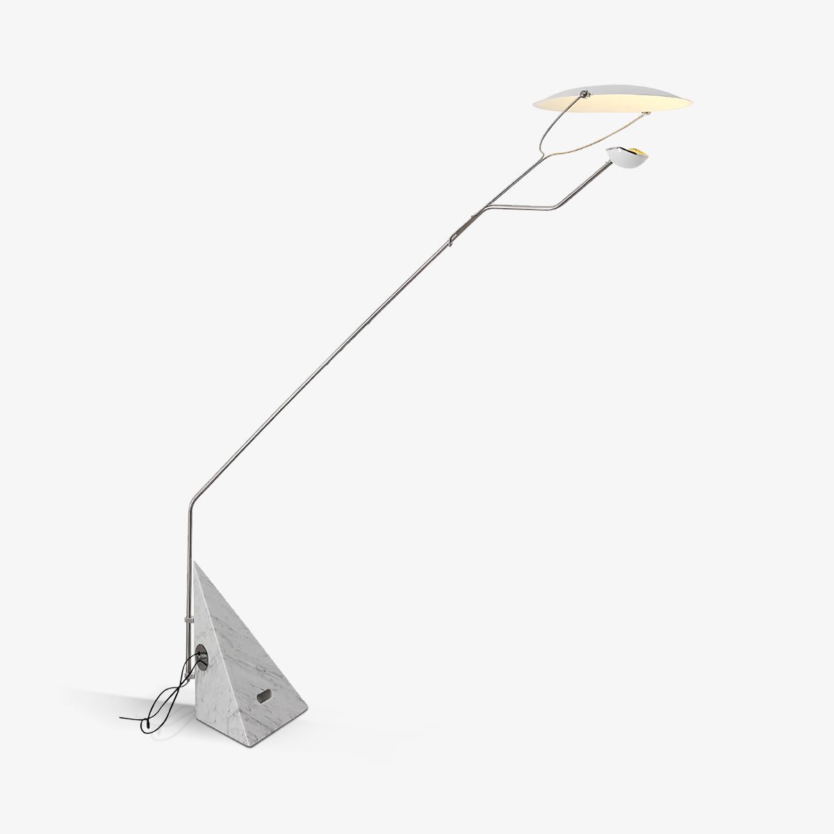 Olvenel Sculptural Chrome Marble Floor Lamp