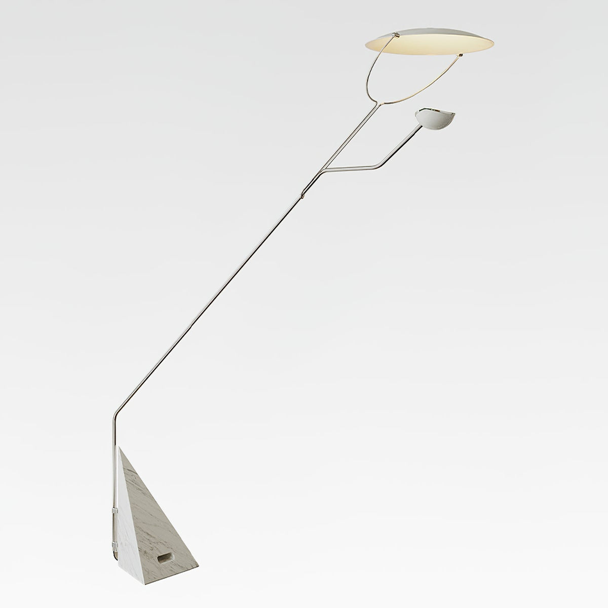 Olvenel Sculptural Chrome Marble Floor Lamp