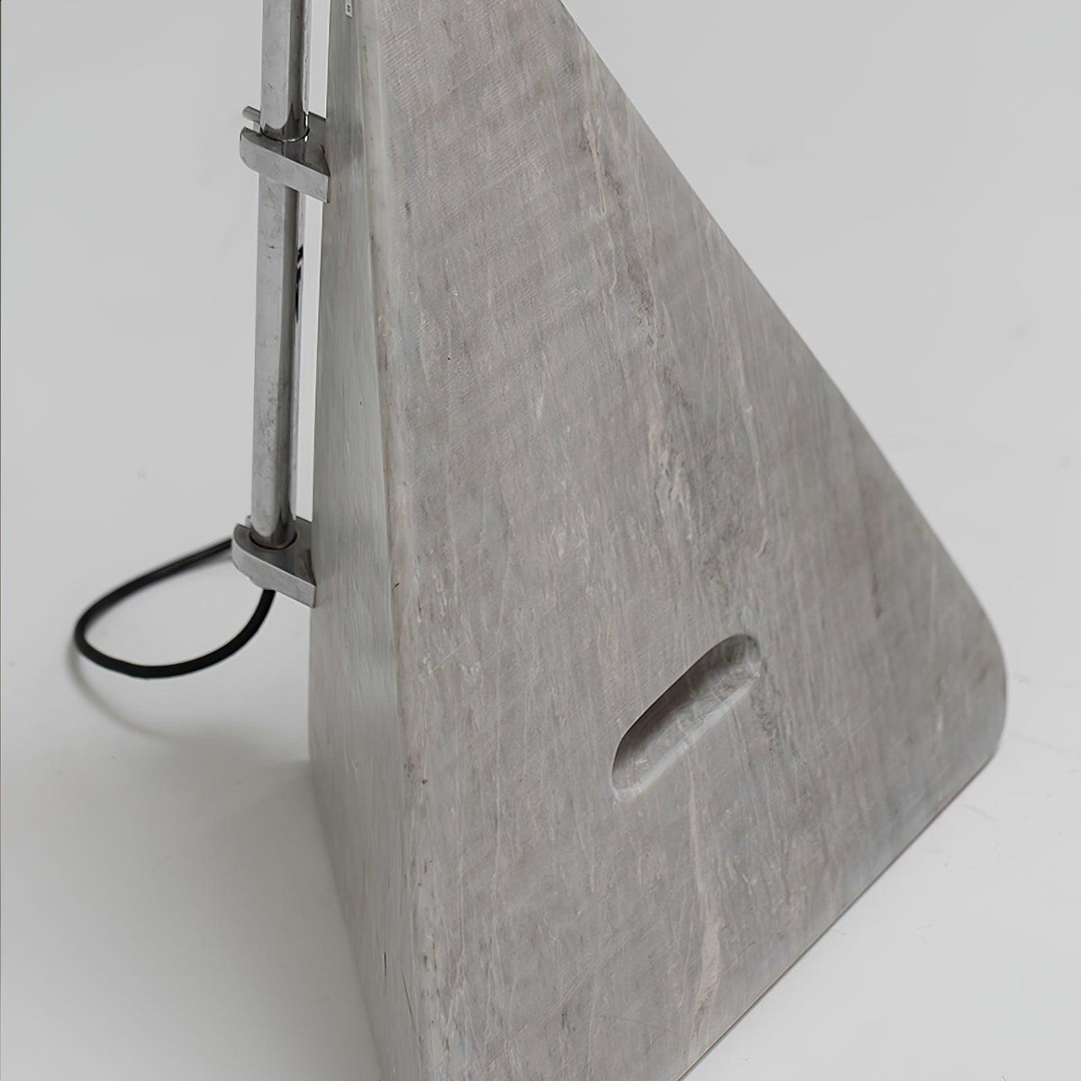 Olvenel Sculptural Chrome Marble Floor Lamp