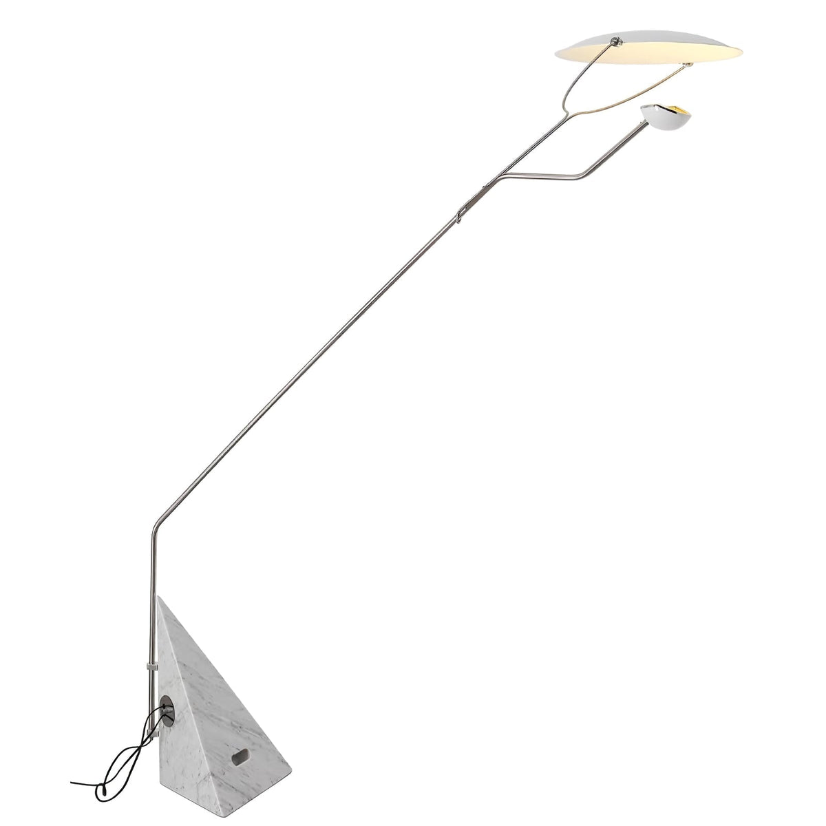 Olvenel Sculptural Chrome Marble Floor Lamp