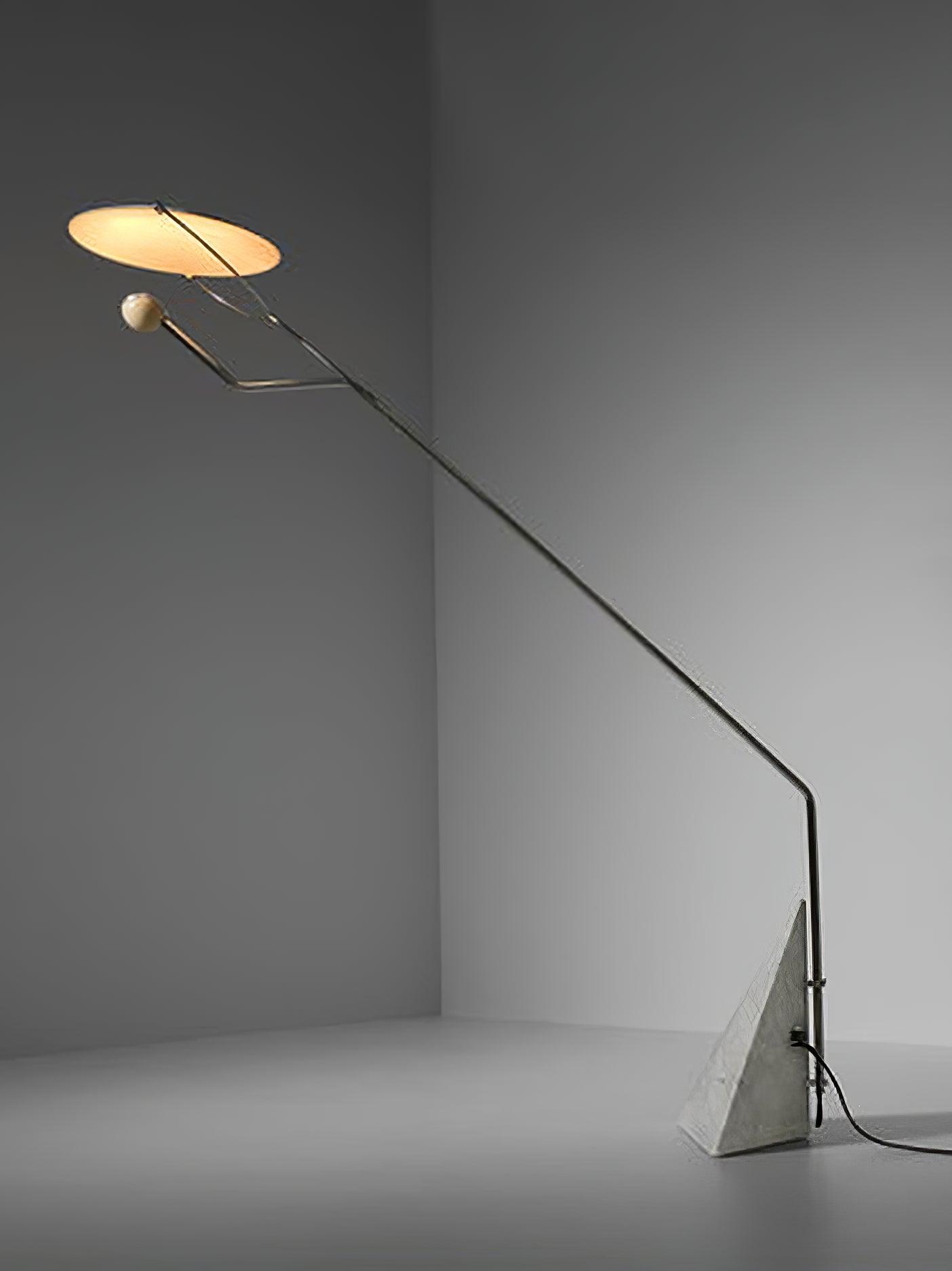 Olvenel Sculptural Chrome Marble Floor Lamp