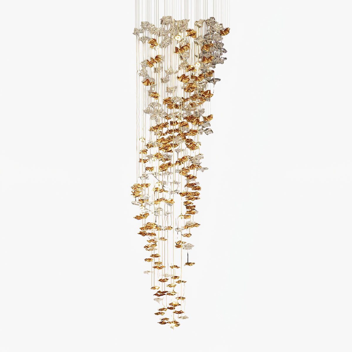 Lisk Luxury Brass Linear Chandelier