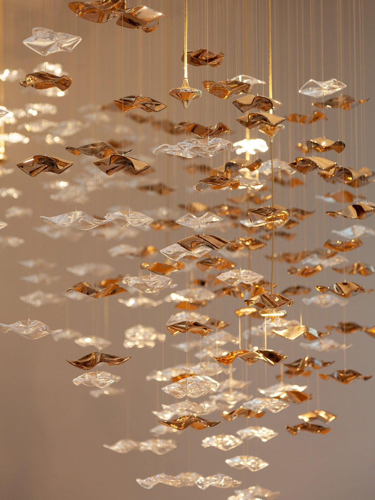 Lisk Luxury Brass Linear Chandelier