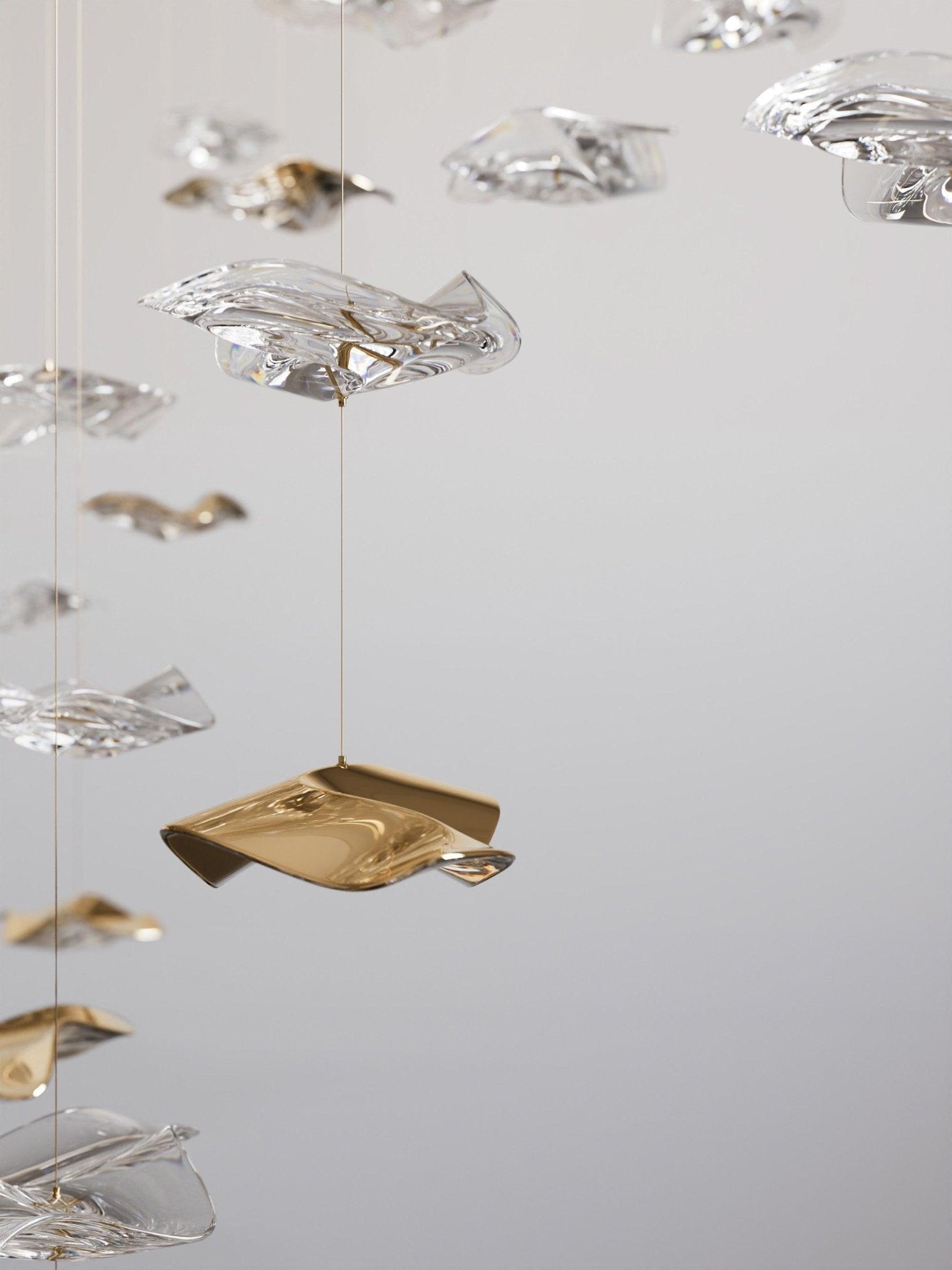 Lisk Luxury Brass Linear Chandelier