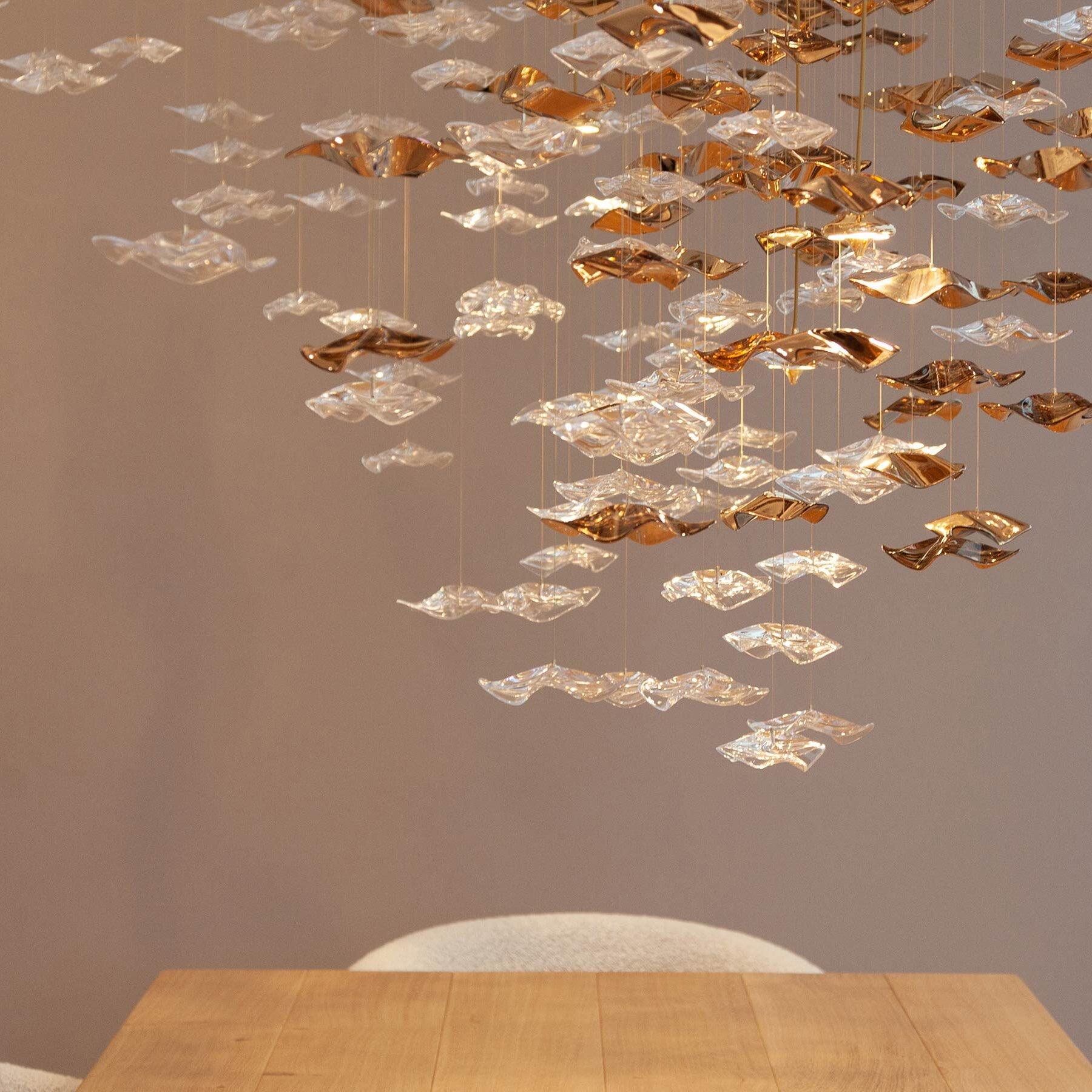 Lisk Luxury Brass Linear Chandelier
