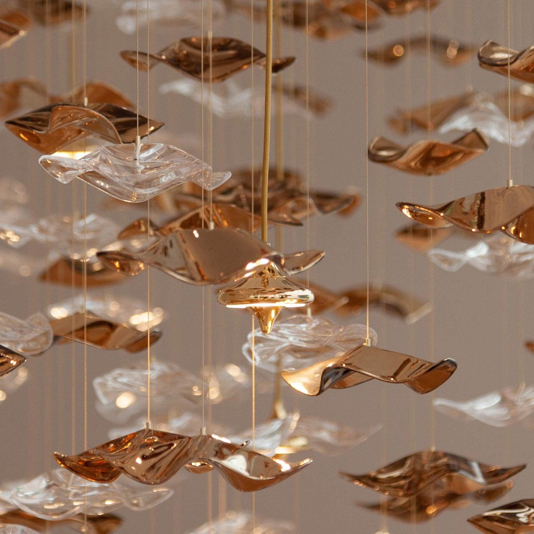Lisk Luxury Brass Linear Chandelier