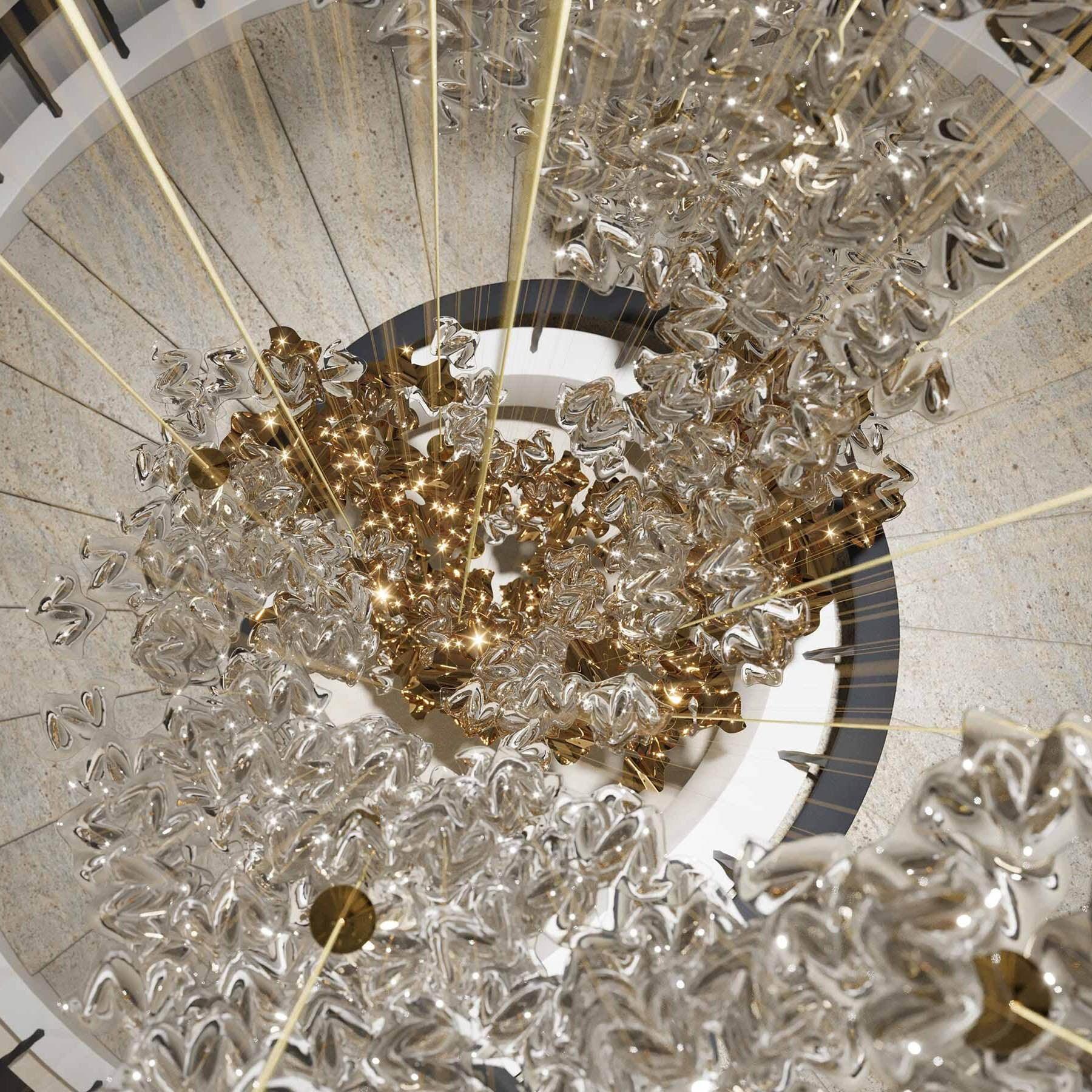 Vecarisra Luxury Tidal Art Glass Pendants Lamp - Neutral Decor