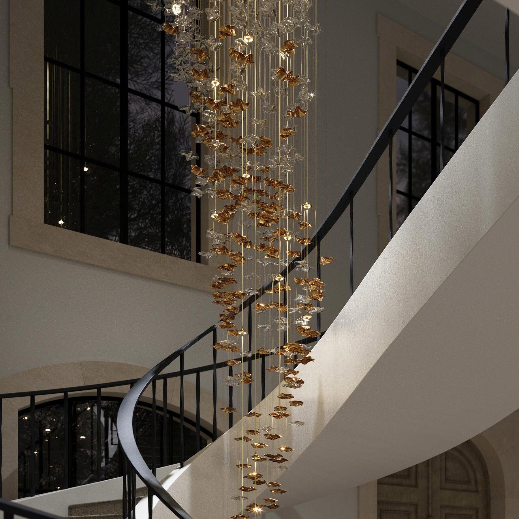 Lisk Luxury Brass Linear Chandelier