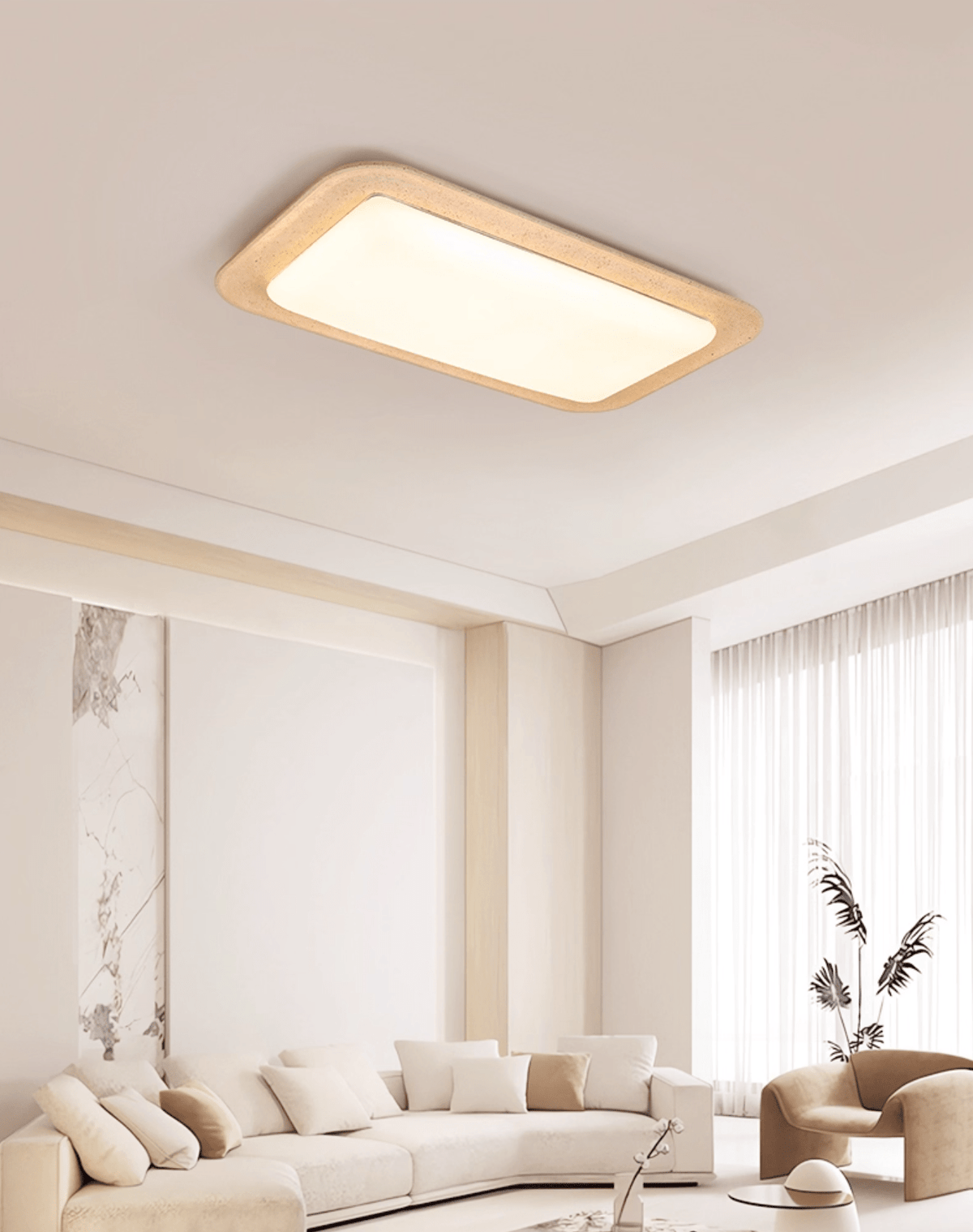 Zirke Travertine Ceiling Light