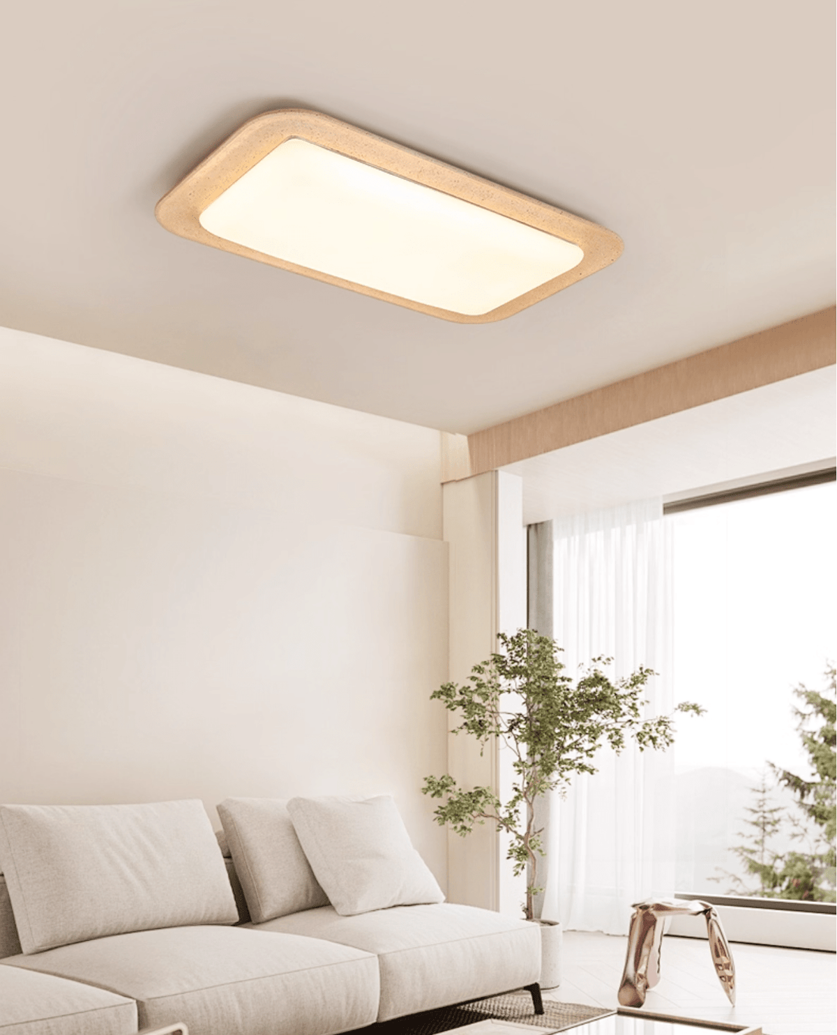 Zirke Travertine Ceiling Light