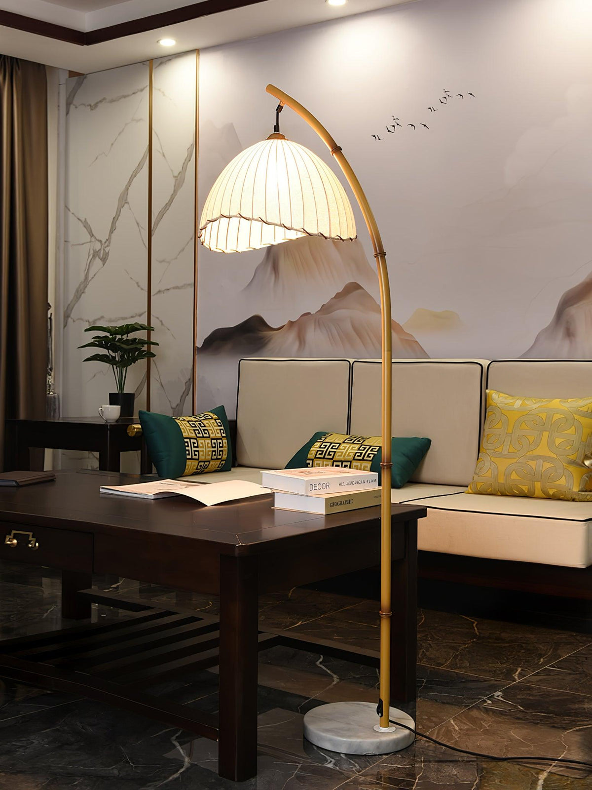 Liveno Minimalist Marble Floor Lamp
