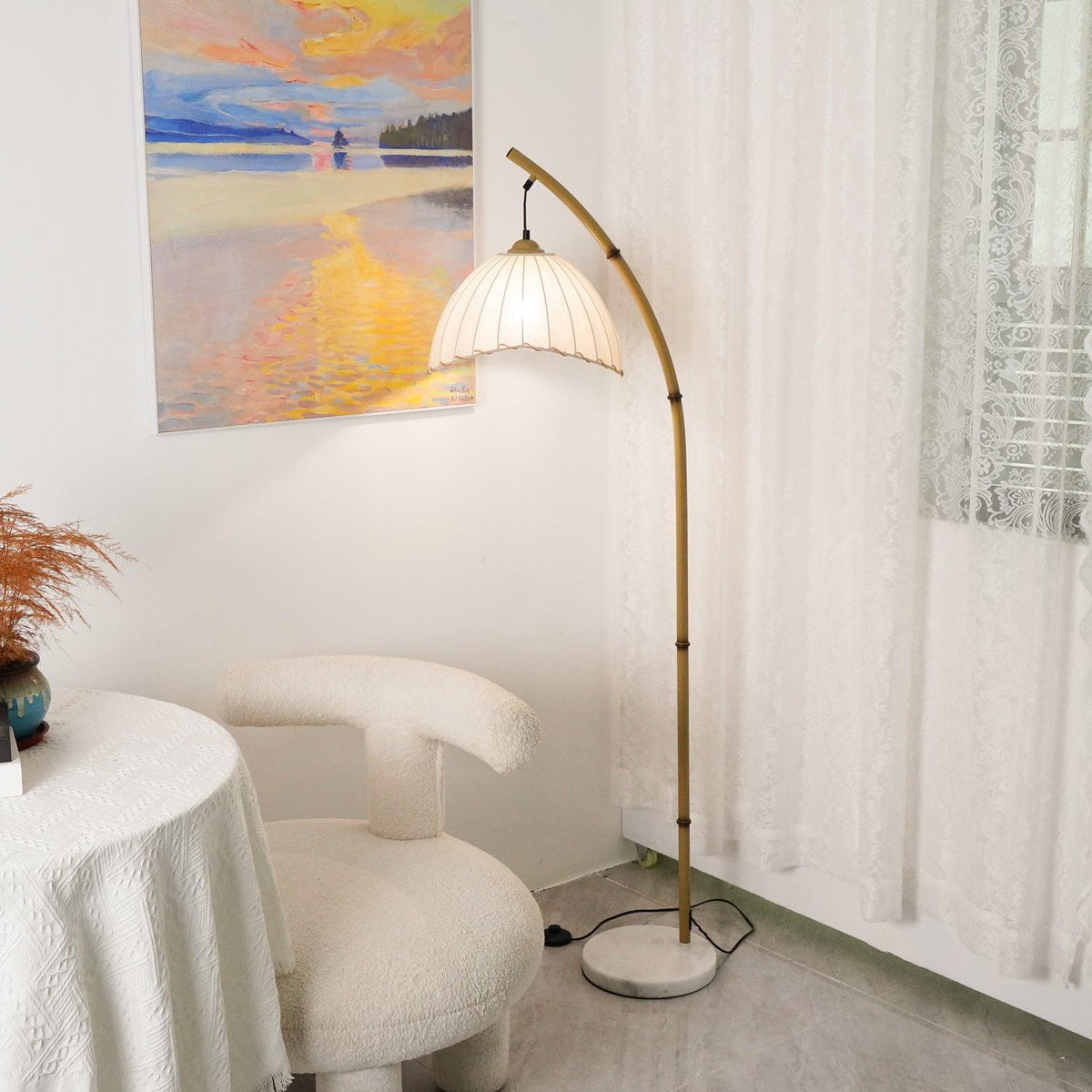 Liveno Minimalist Marble Floor Lamp