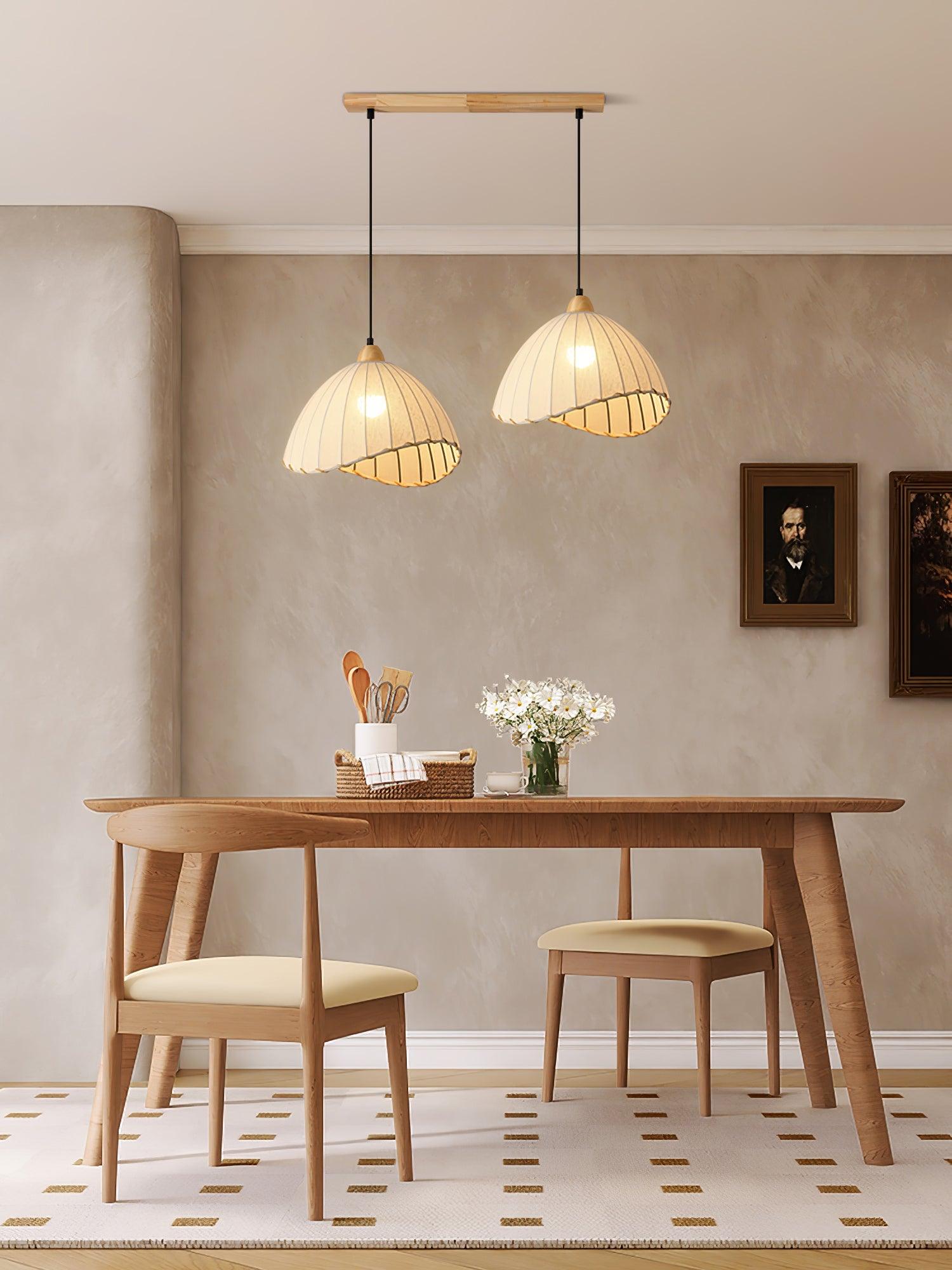 Shell Minimalist Wood Pendant Lamp
