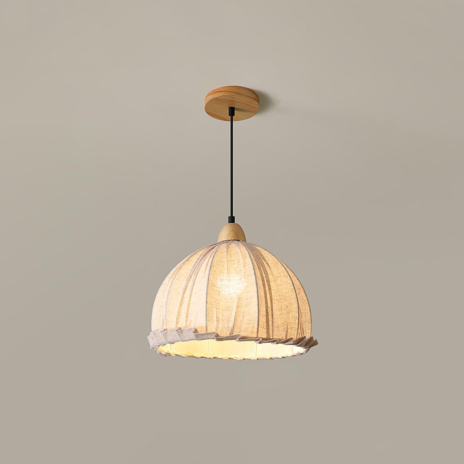 Shell Minimalist Wood Pendant Lamp