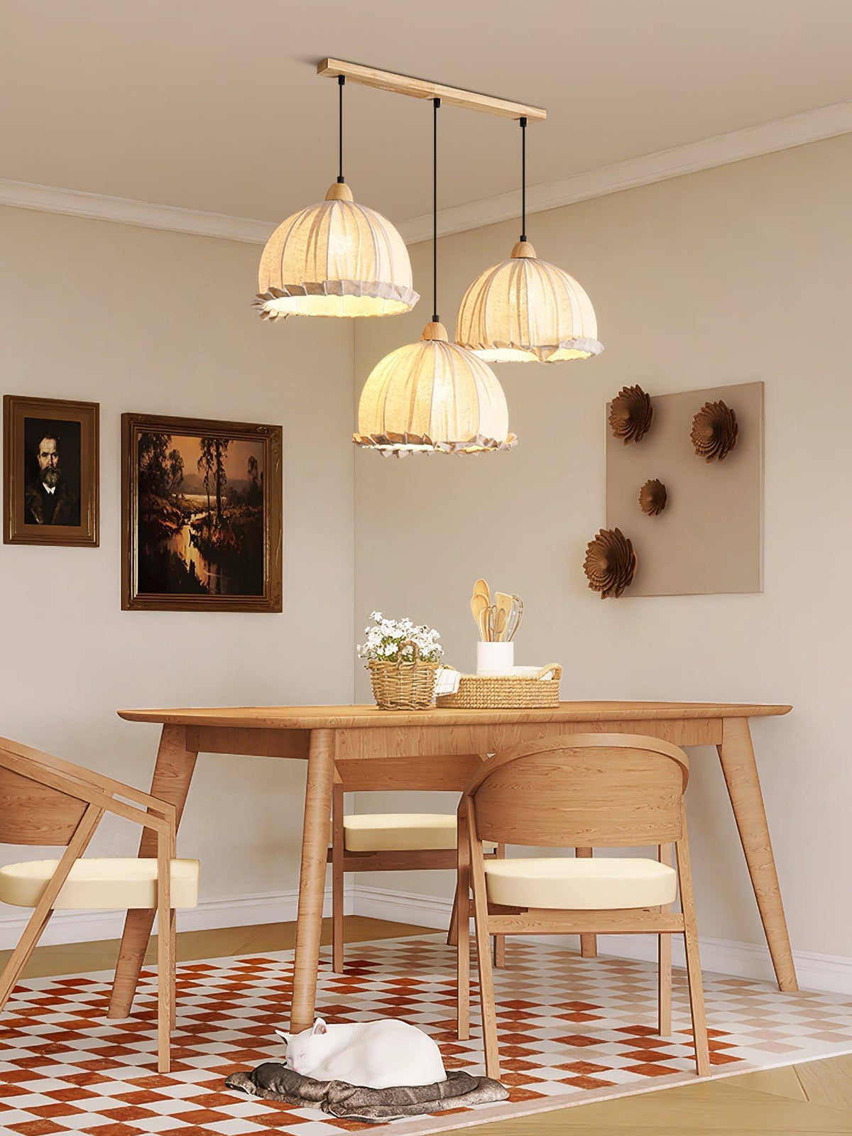 Shell Minimalist Wood Pendant Lamp