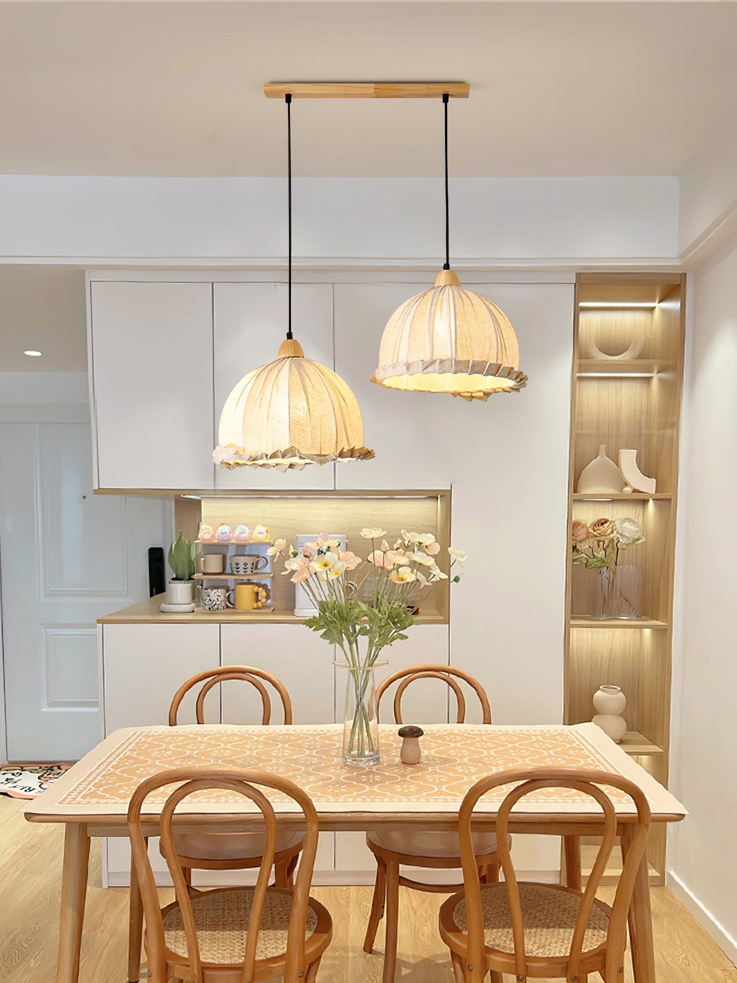 Shell Minimalist Wood Pendant Lamp