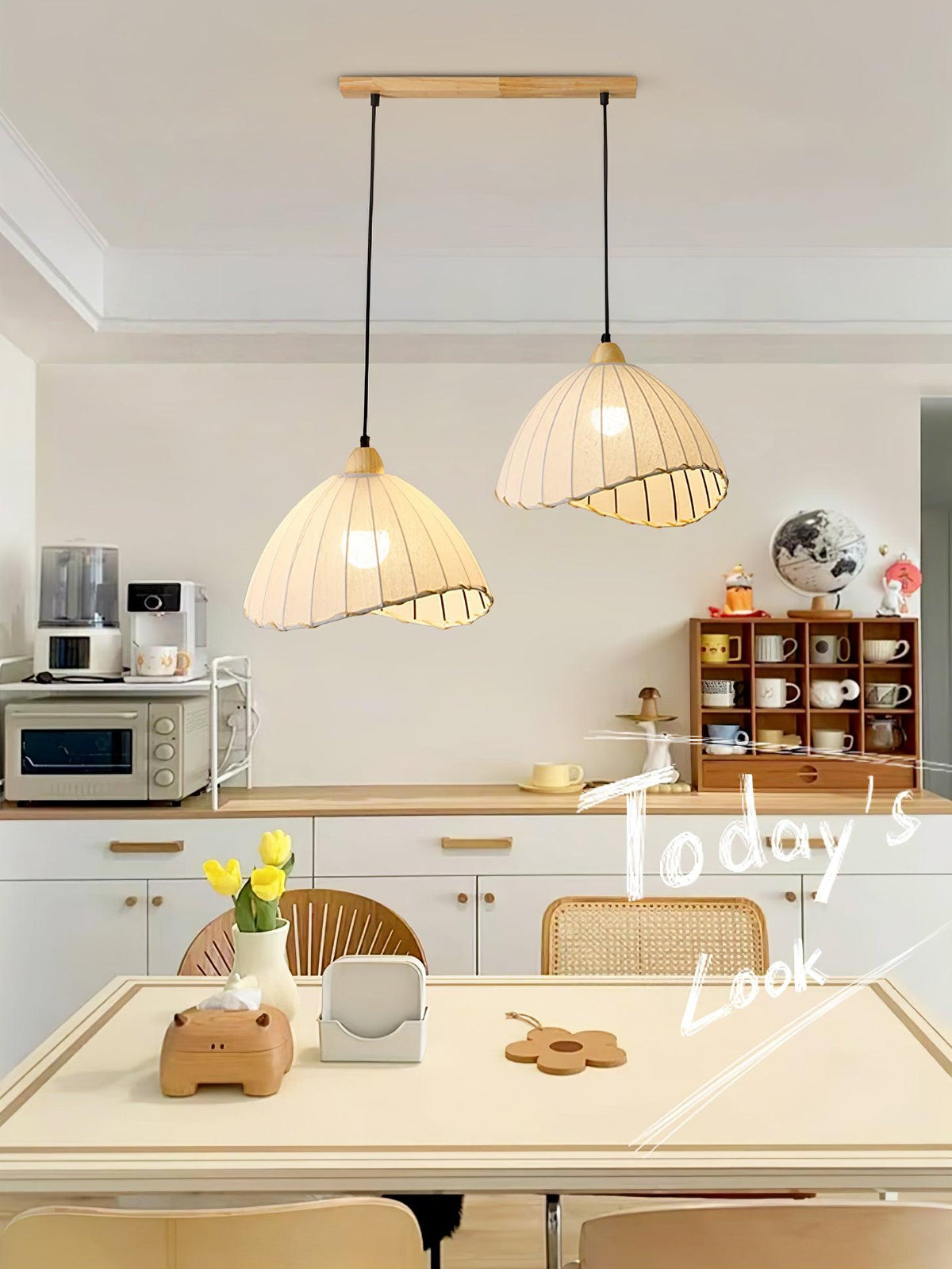 Shell Minimalist Wood Pendant Lamp