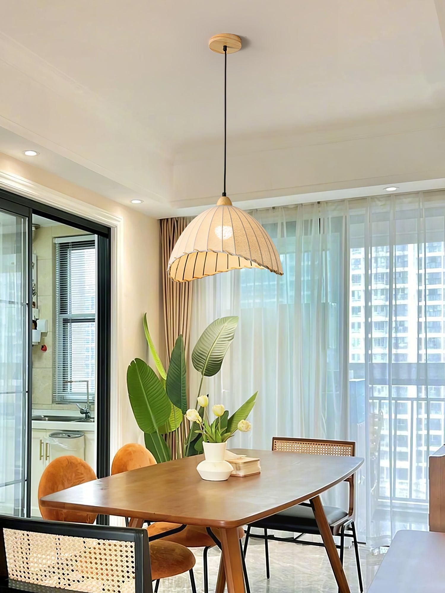 Shell Minimalist Wood Pendant Lamp