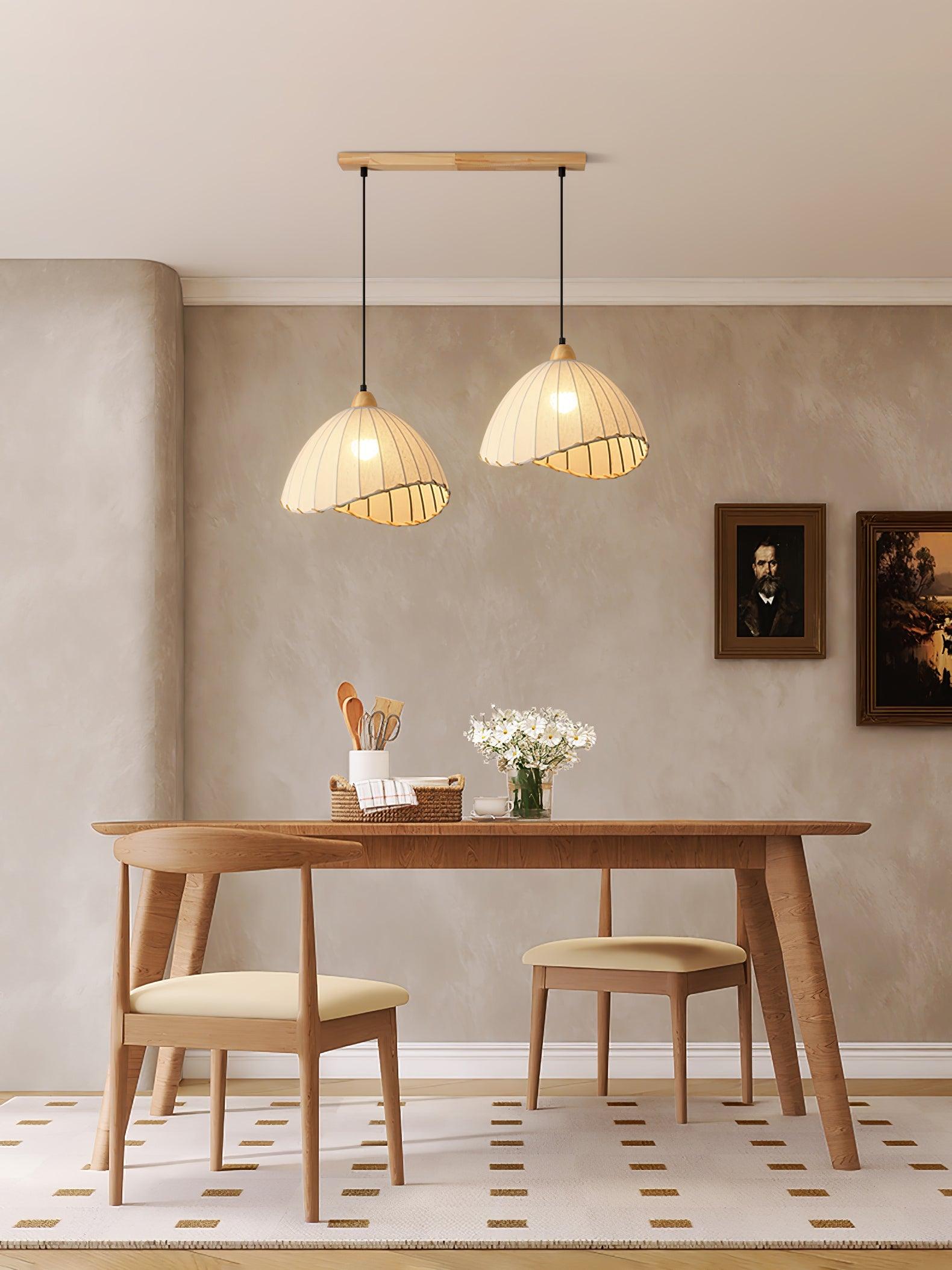 Shell Minimalist Wood Pendant Lamp
