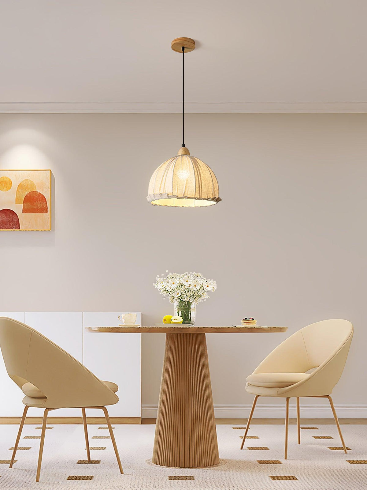 Shell Minimalist Wood Pendant Lamp