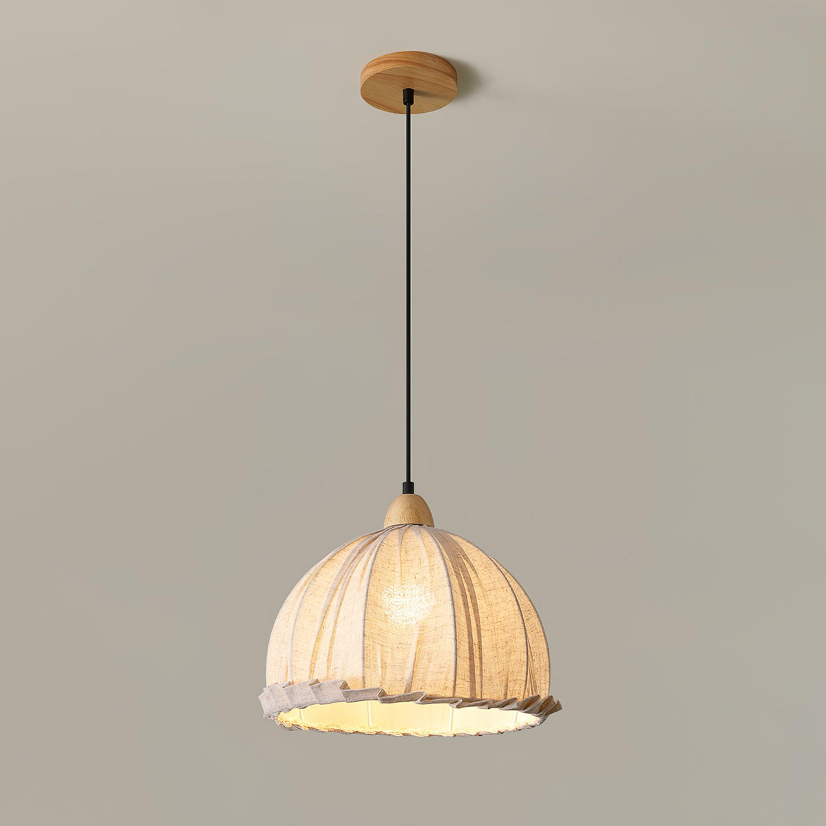 Shell Minimalist Wood Pendant Lamp