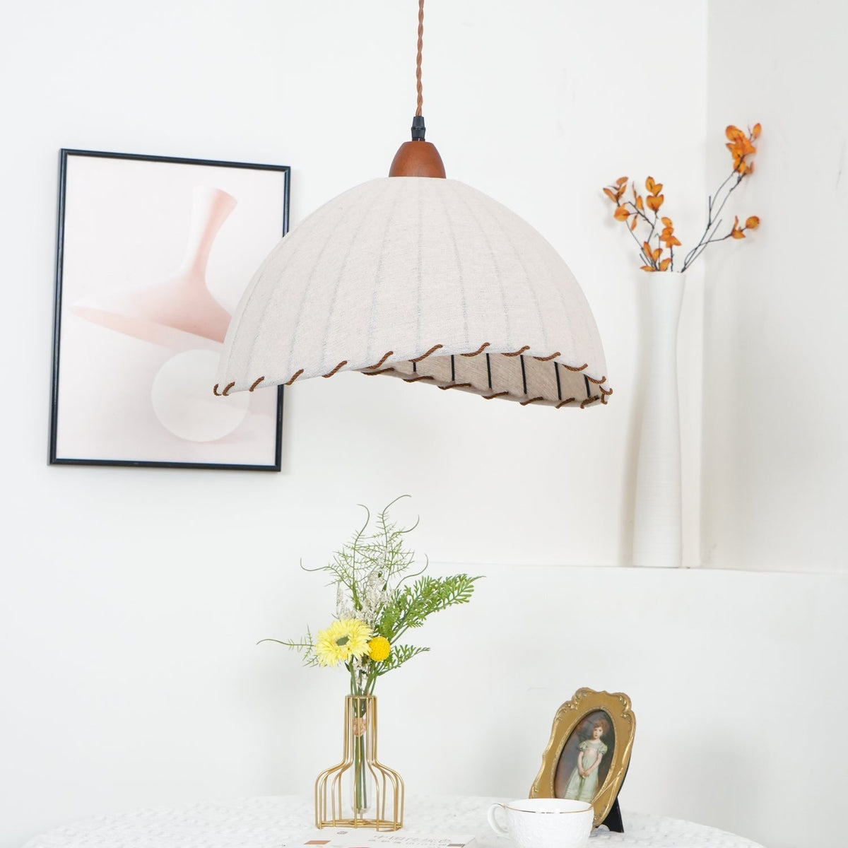 Shell Minimalist Wood Pendant Lamp