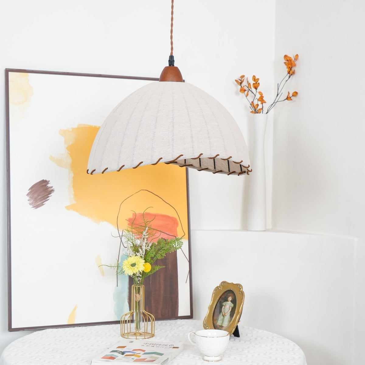 Shell Minimalist Wood Pendant Lamp