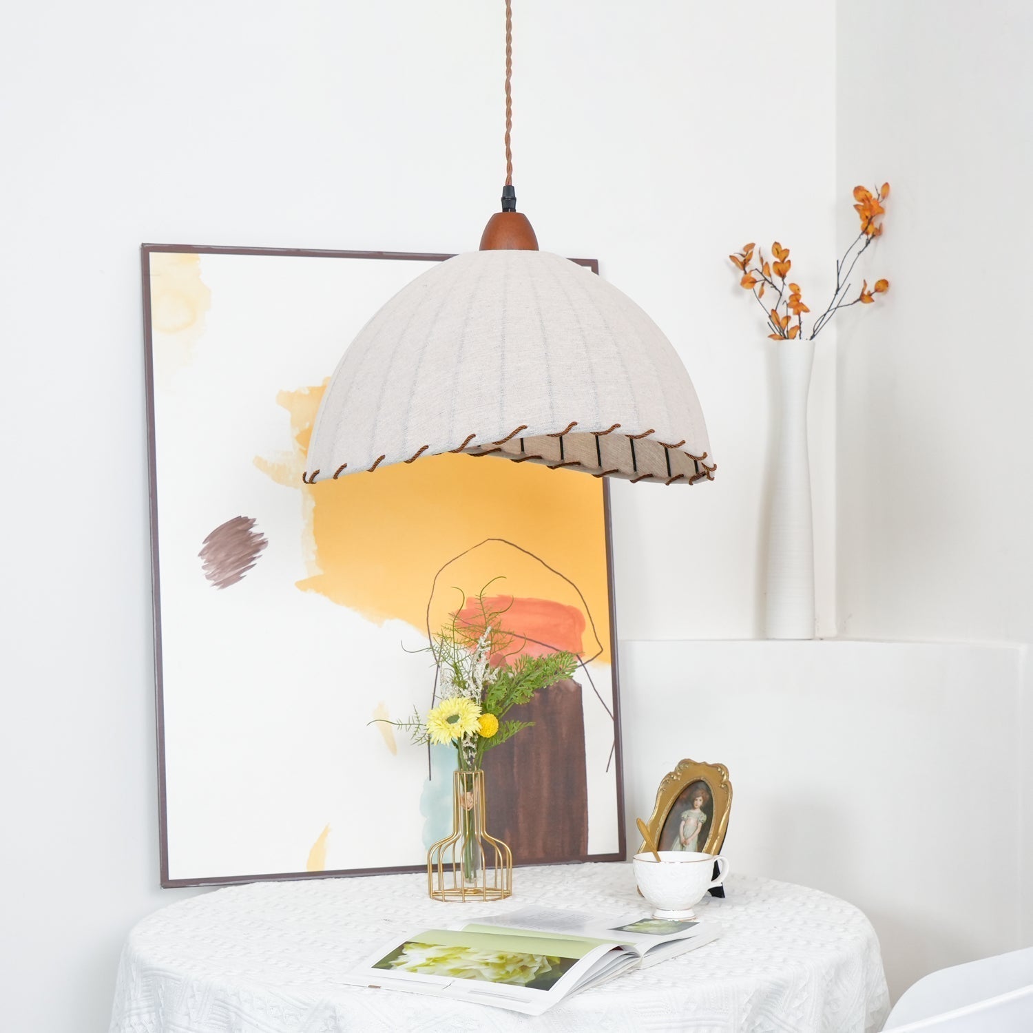 Shell Minimalist Wood Pendant Lamp