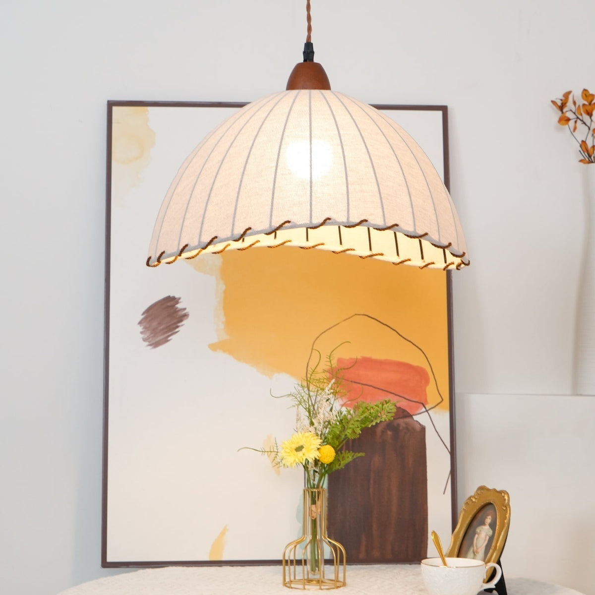 Shell Minimalist Wood Pendant Lamp