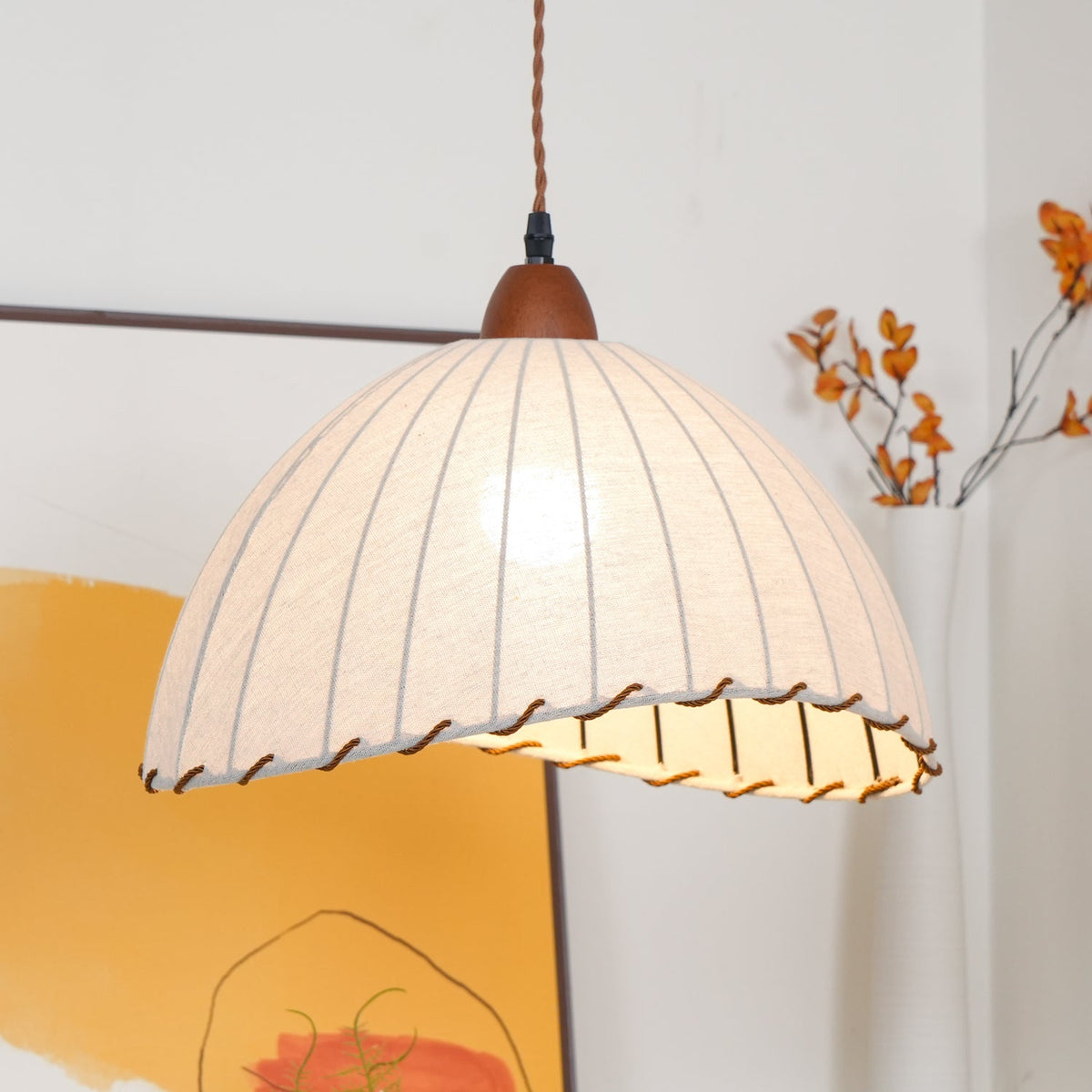 Shell Minimalist Wood Pendant Lamp