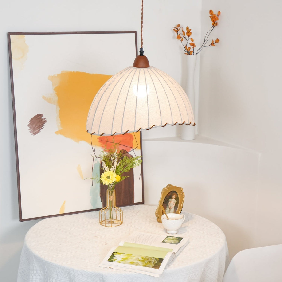 Shell Minimalist Wood Pendant Lamp