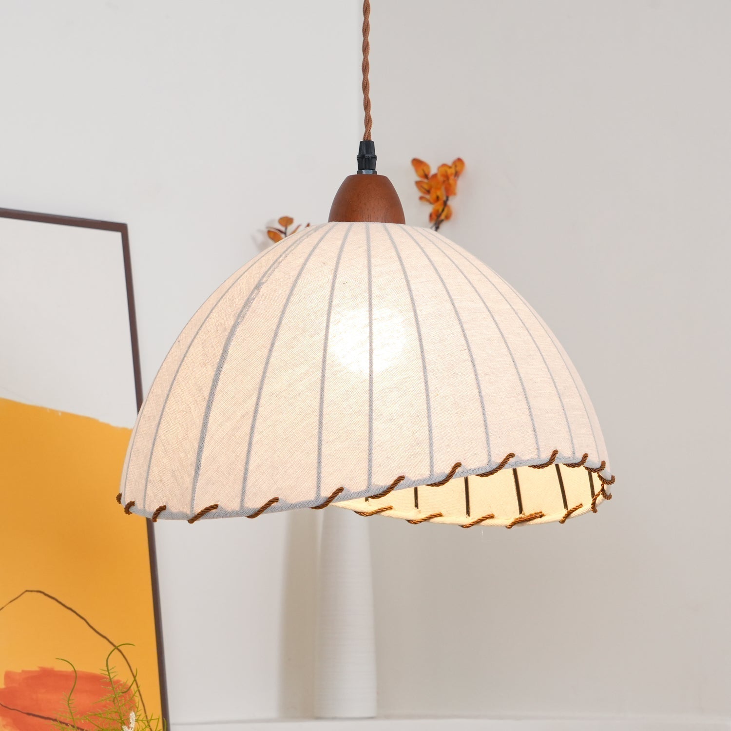 Shell Minimalist Wood Pendant Lamp