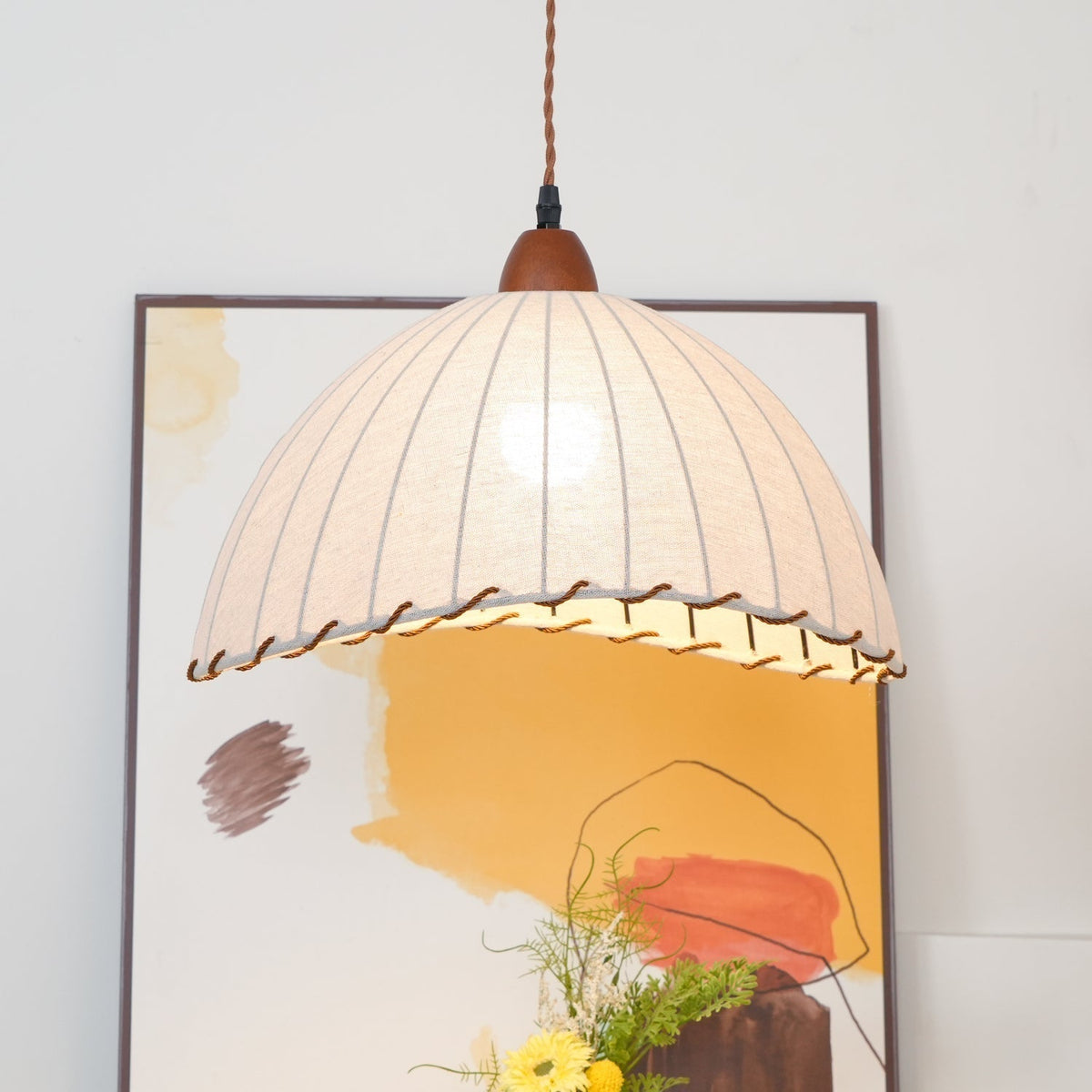 Shell Minimalist Wood Pendant Lamp