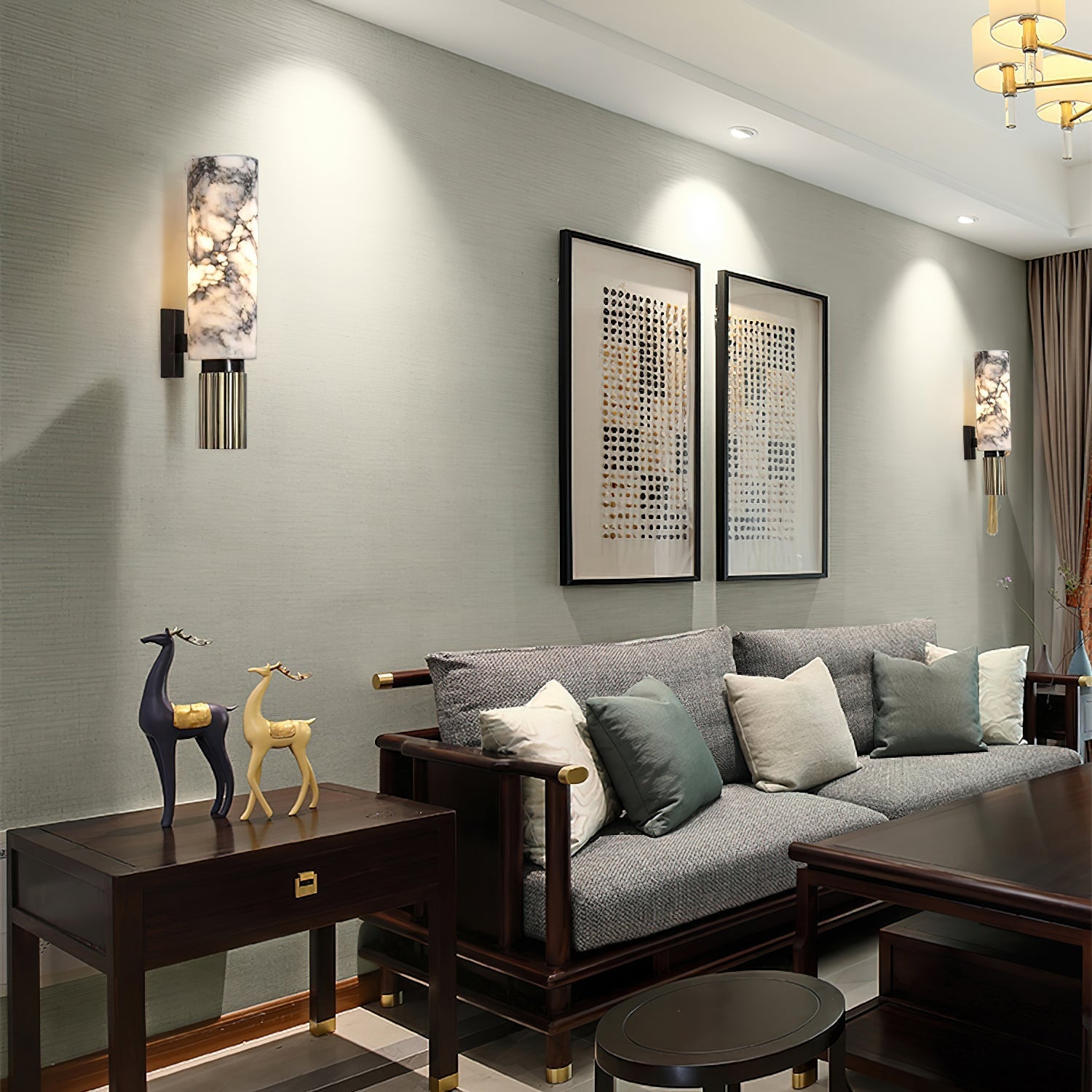 Olnoreth Modern Minimalist Alabaster Wall Lamp - Neutral Decor