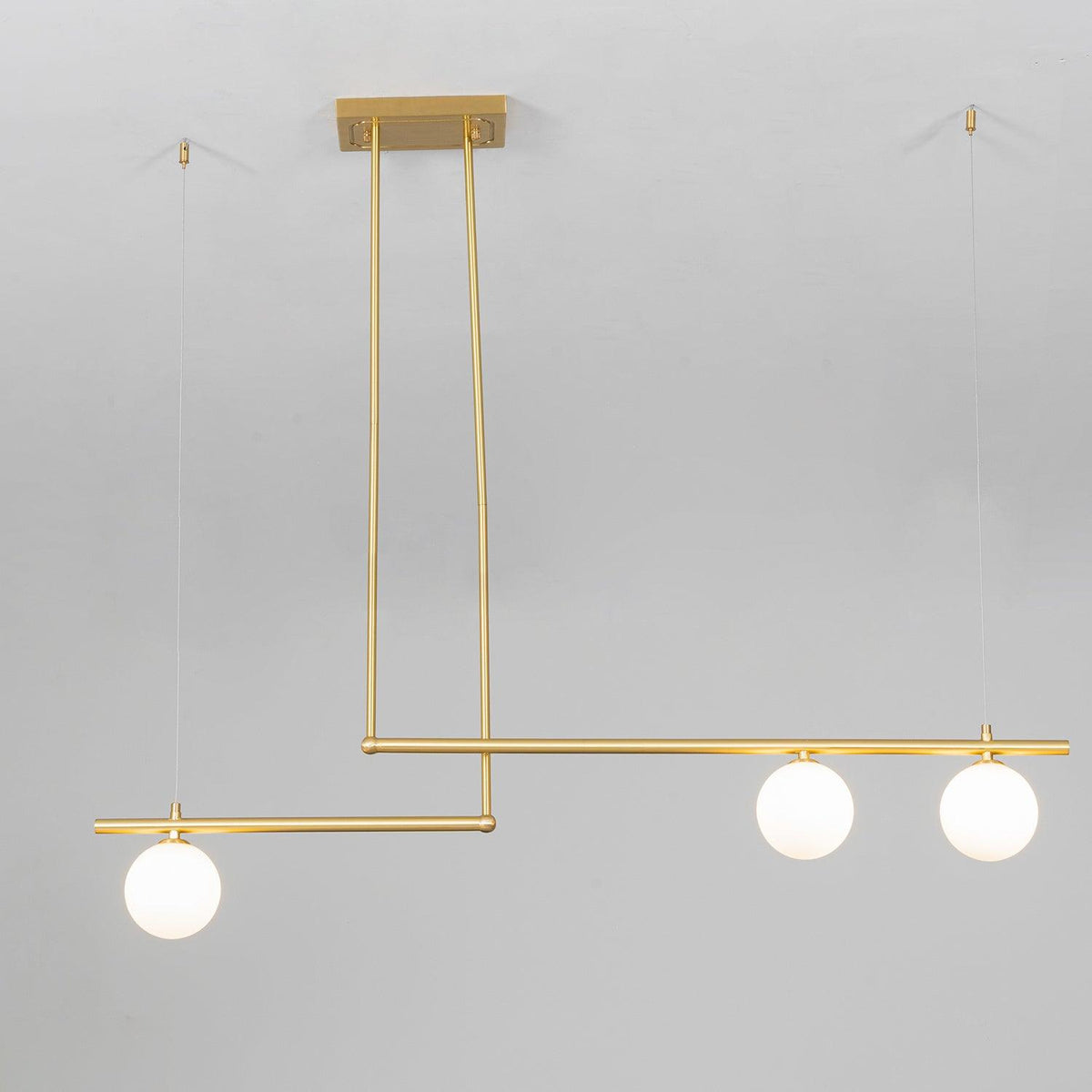 Estix Pendant Lamp Brass Linear Satellite Minimalist