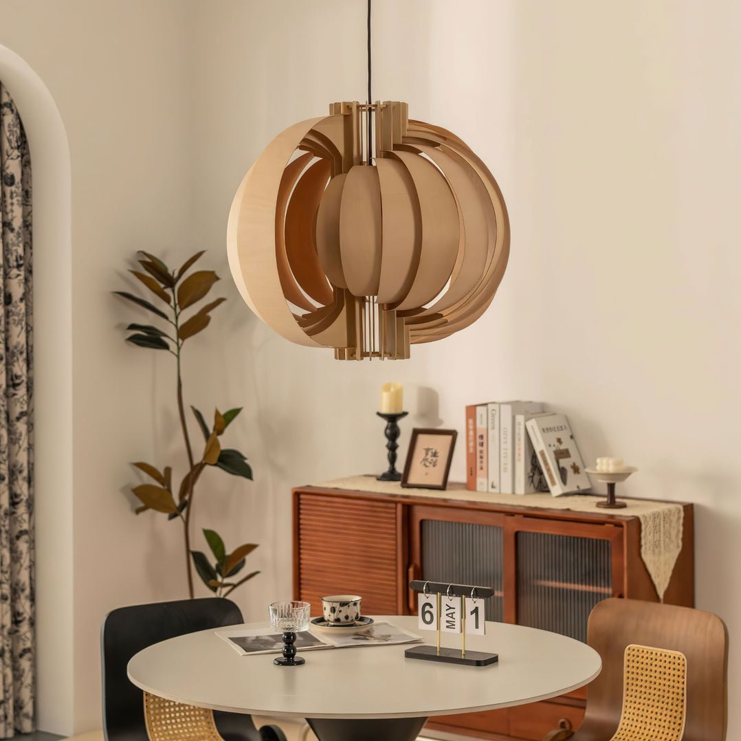 Ivraeus Premium Elegance Ring Wood Pendant Light