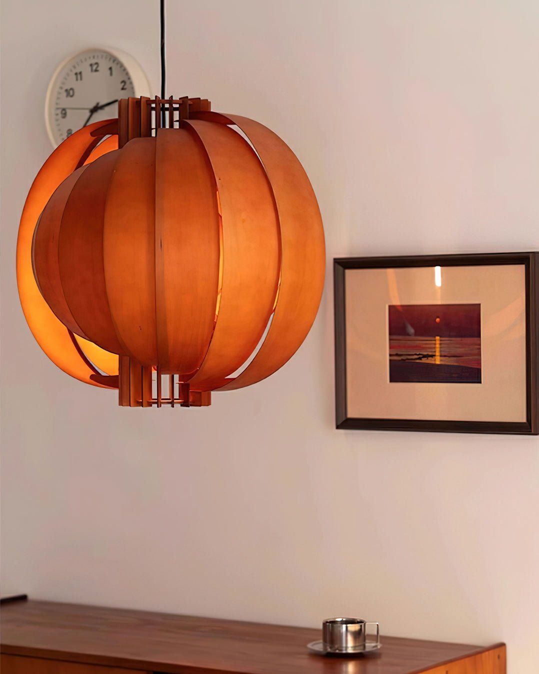 Ivraeus Premium Elegance Ring Wood Pendant Light