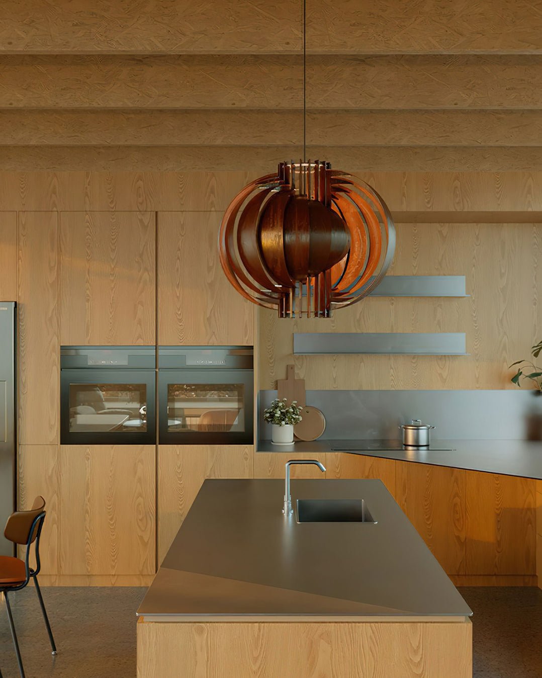 Ivraeus Premium Elegance Ring Wood Pendant Light