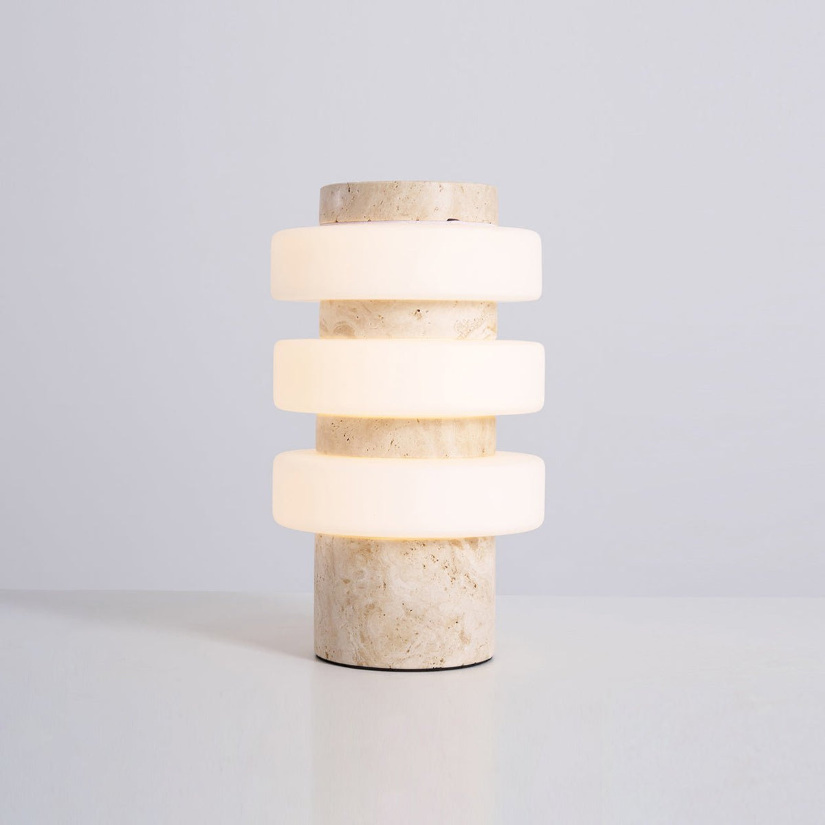 Thea Modern Travertine Table Lamp