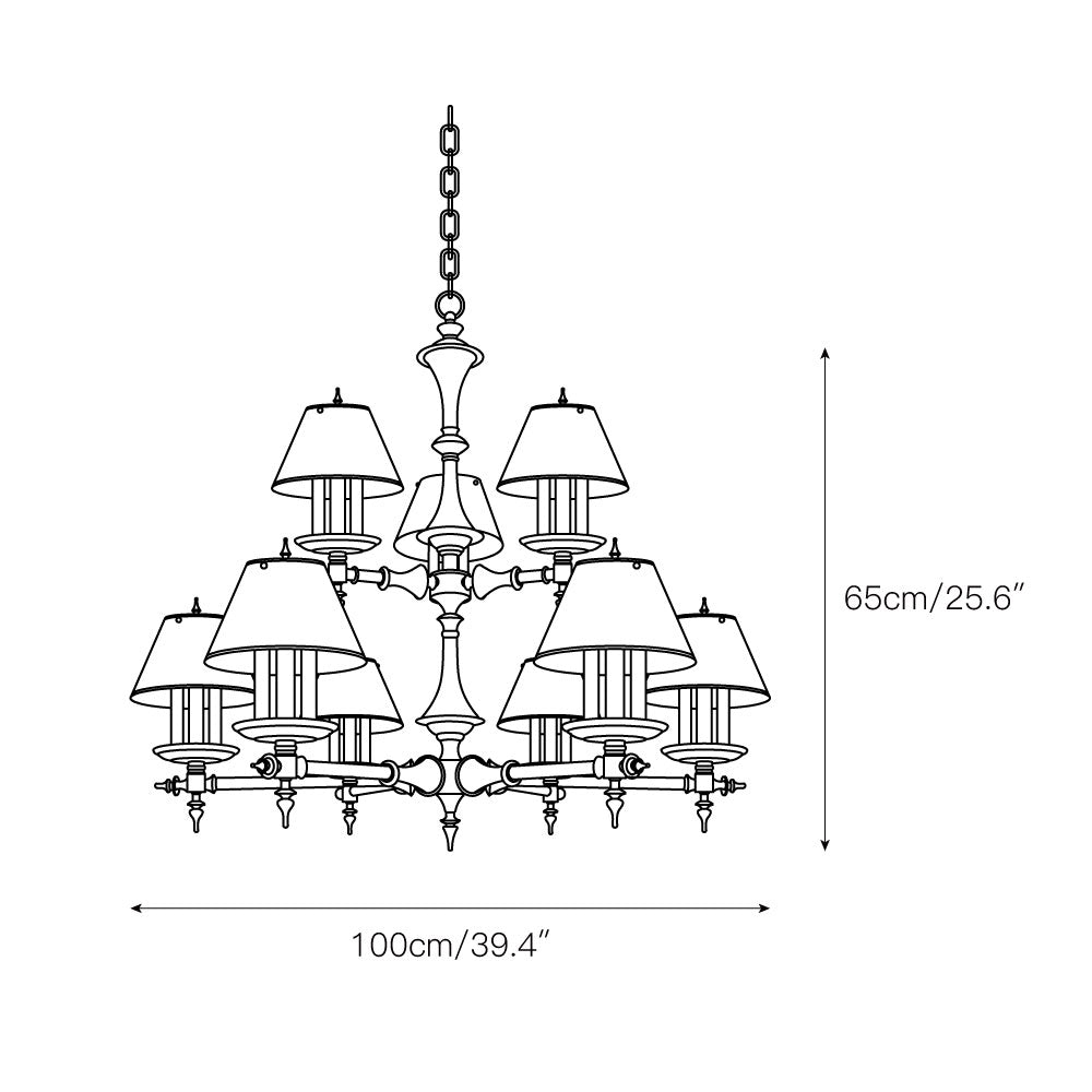 Comarion Vintage Traditional Chandelier - Neutral Decor