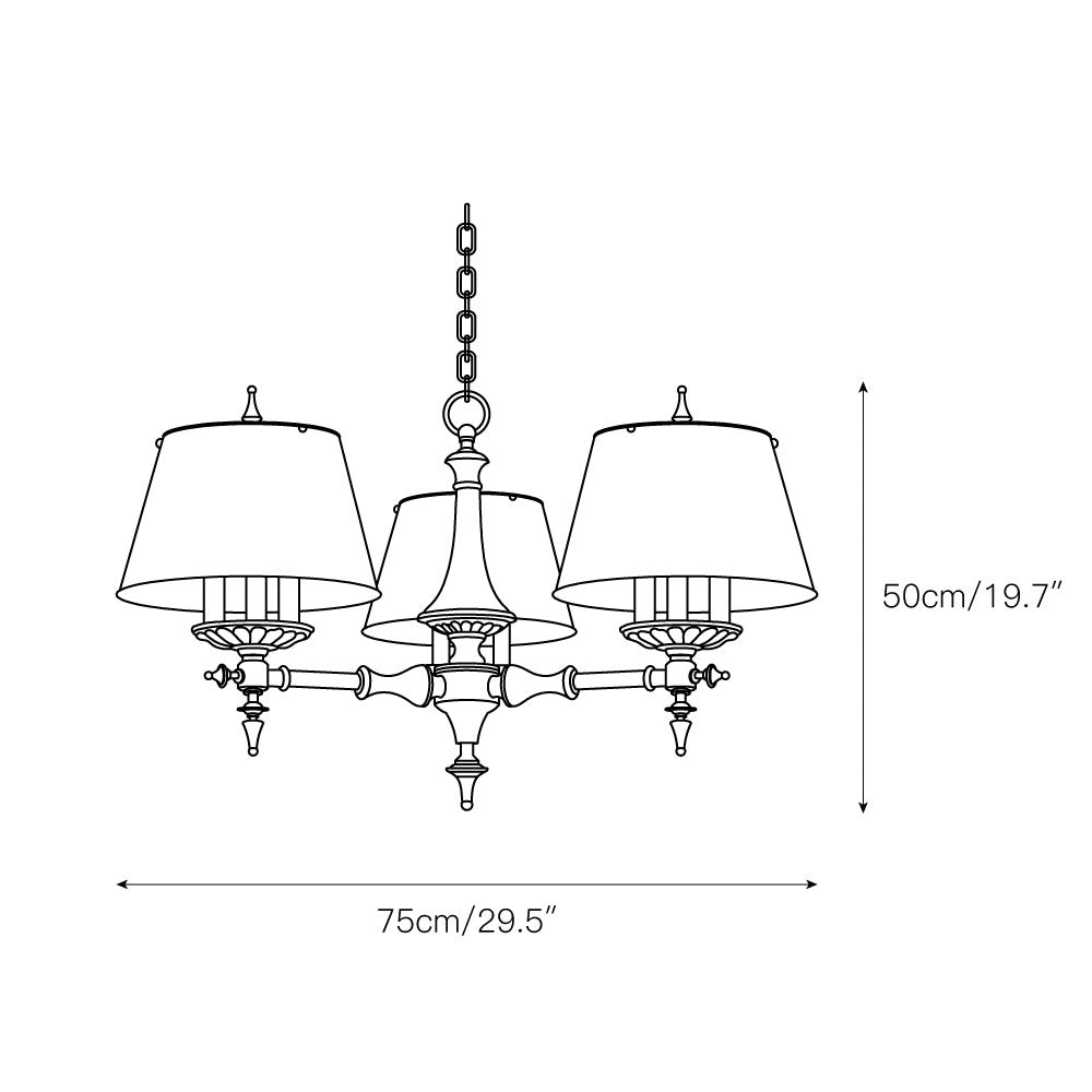 Comarion Vintage Traditional Chandelier - Neutral Decor
