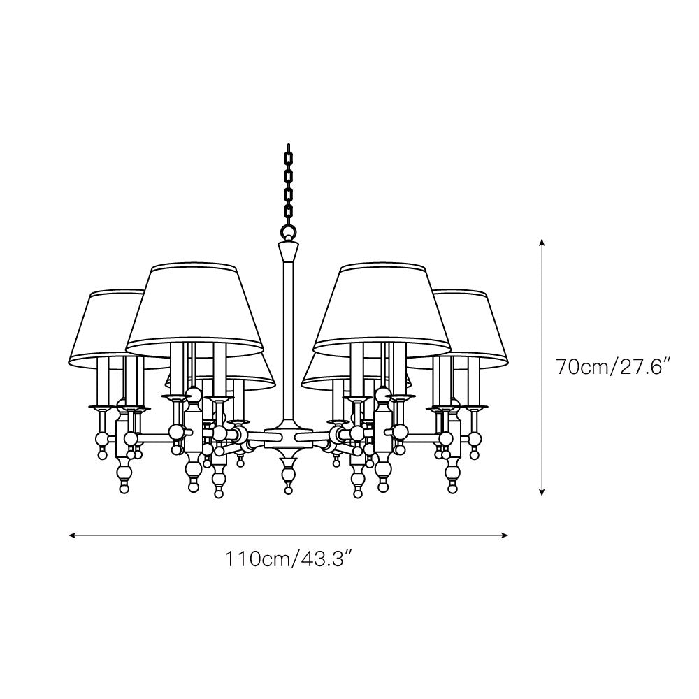 Comarion Vintage Traditional Chandelier - Neutral Decor