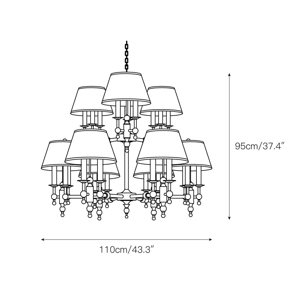Comarion Vintage Traditional Chandelier - Neutral Decor