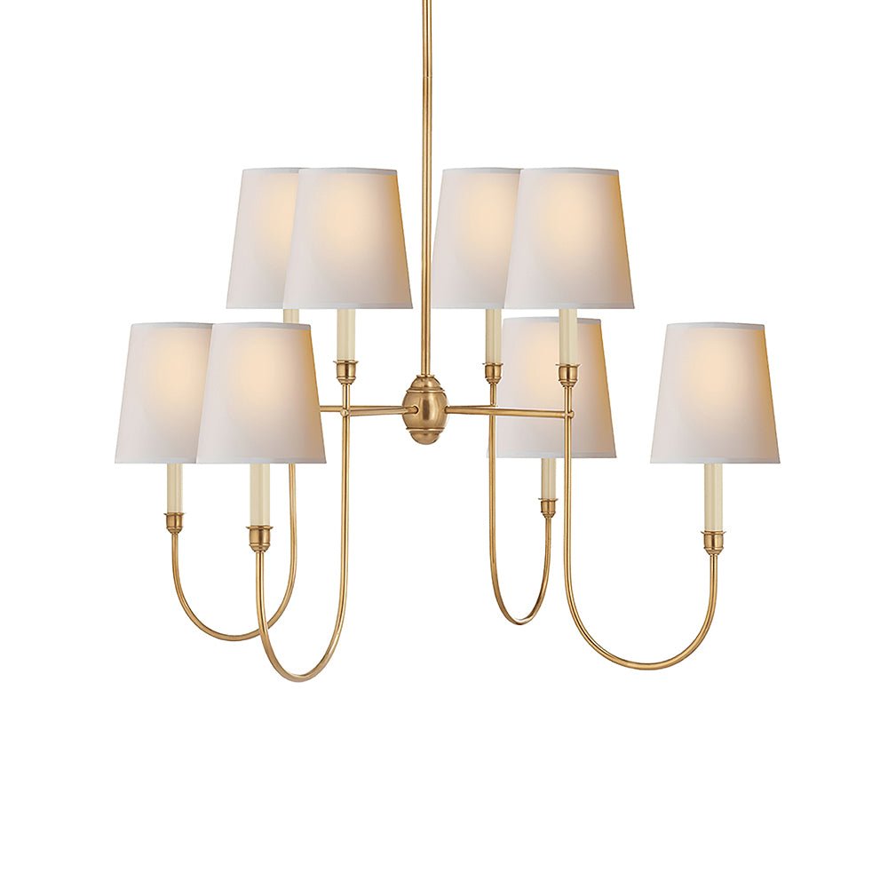Orianine Chandelier Vendome Brass White Shade
