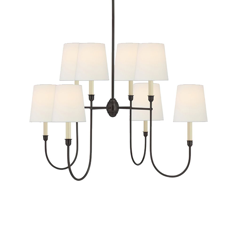 Orianine Chandelier Vendome Brass White Shade