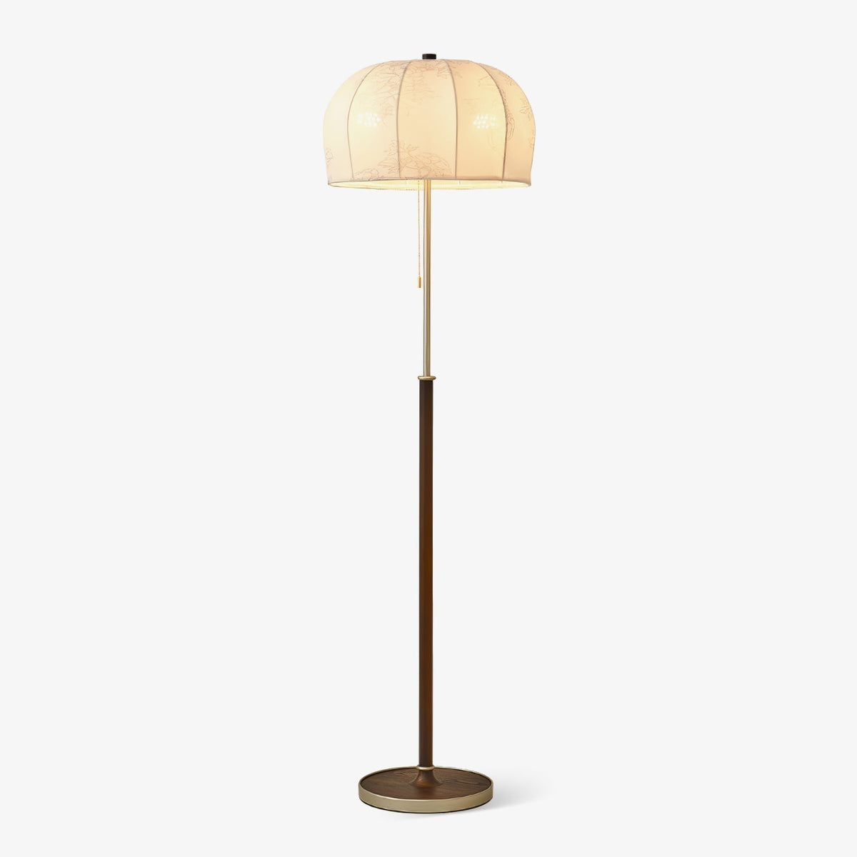 Cularo Fabric Wood Floor Lamp