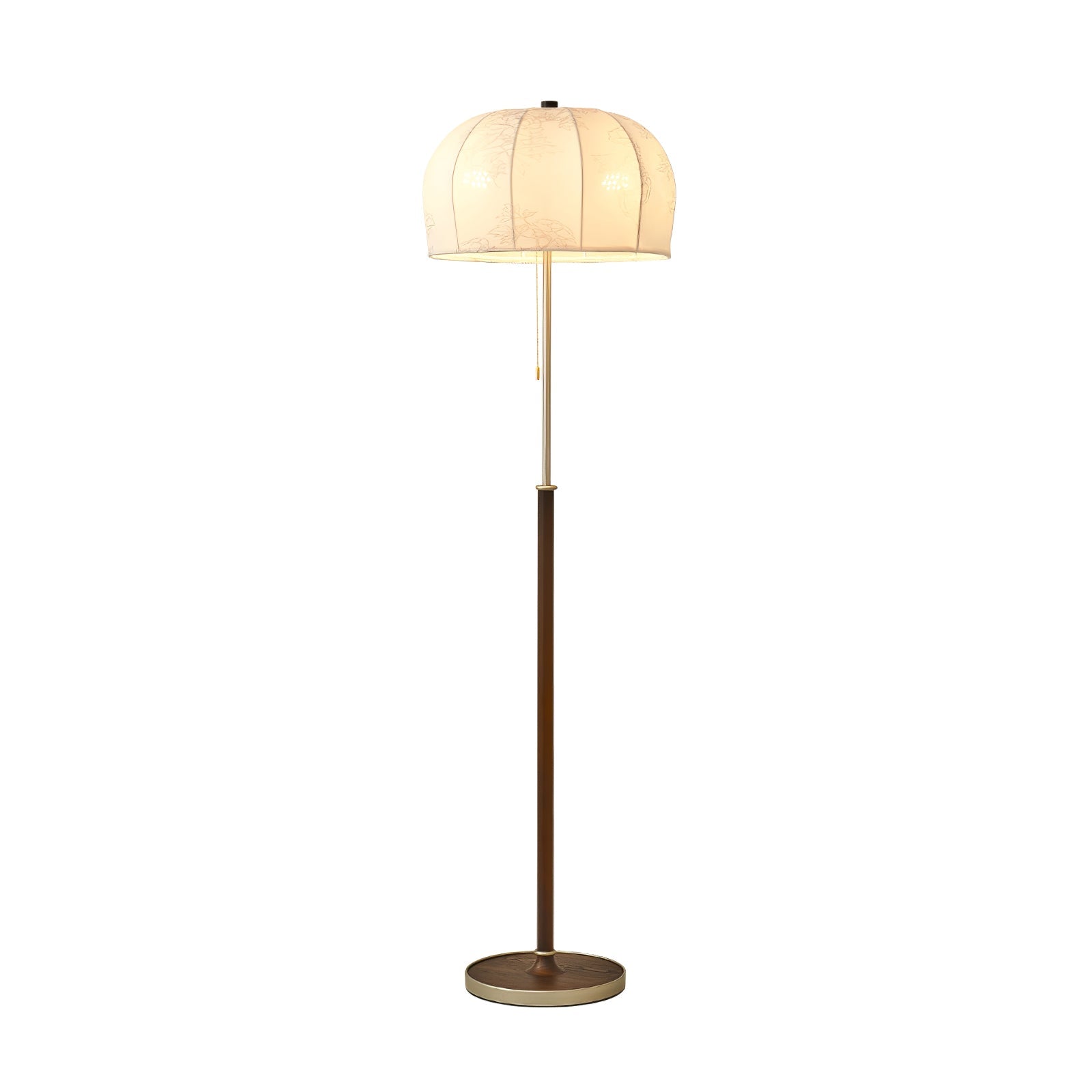Cularo Fabric Wood Floor Lamp