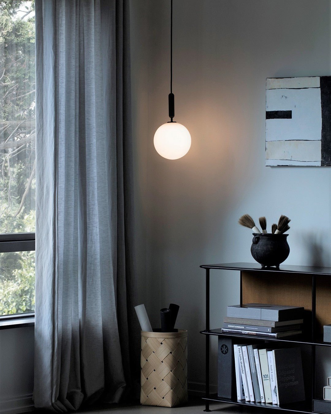 Azorila Modern Minimalist Swag Brass Glass Pendant Light