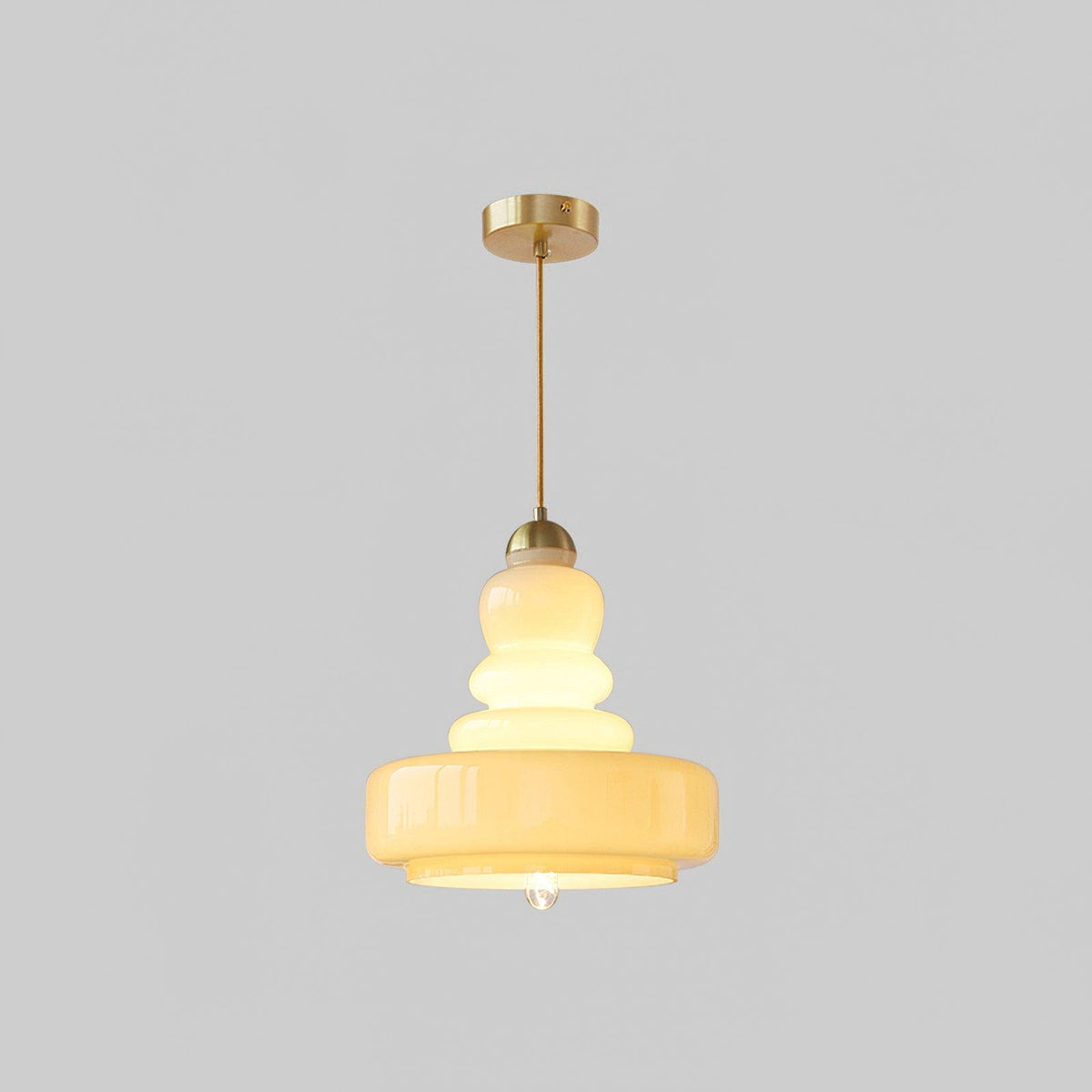 Eiraenne Pendant Lamp Schoolhouse Glass Layers for Living Room